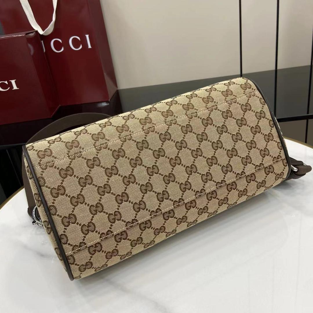 Gucci GG Canvas Small Cylinder Bag - 