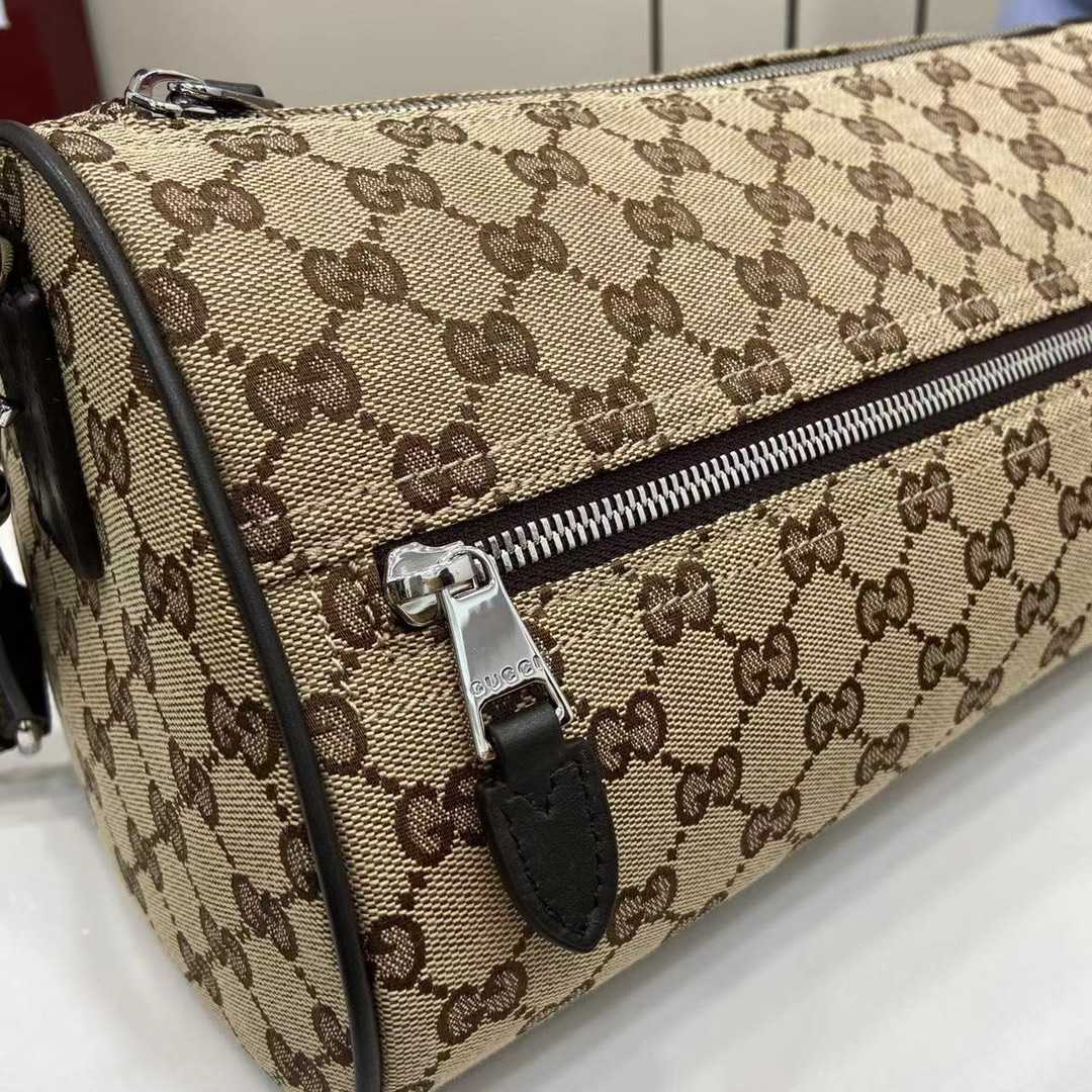 Gucci GG Canvas Small Cylinder Bag - 