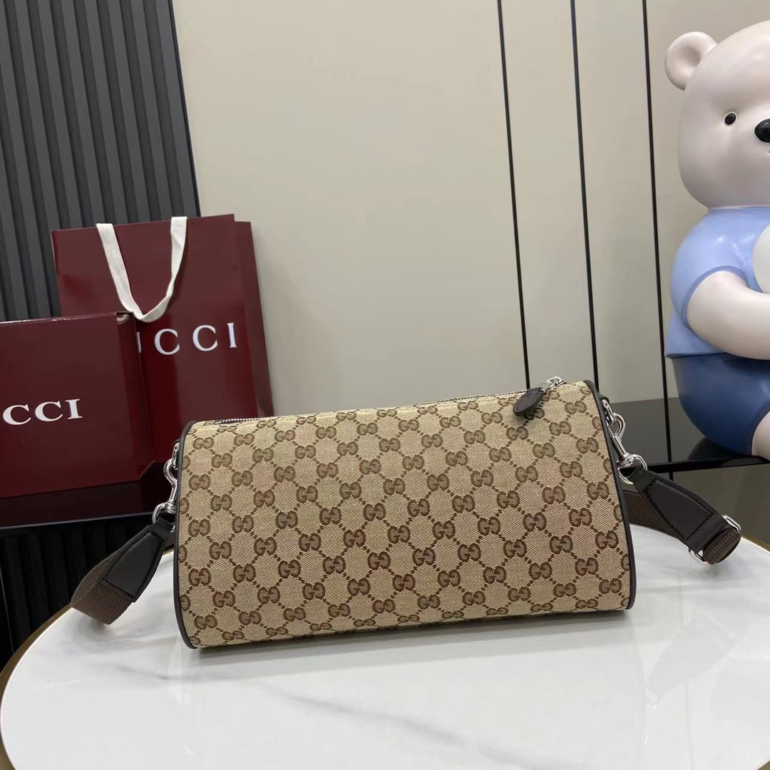 Gucci GG Canvas Small Cylinder Bag - 