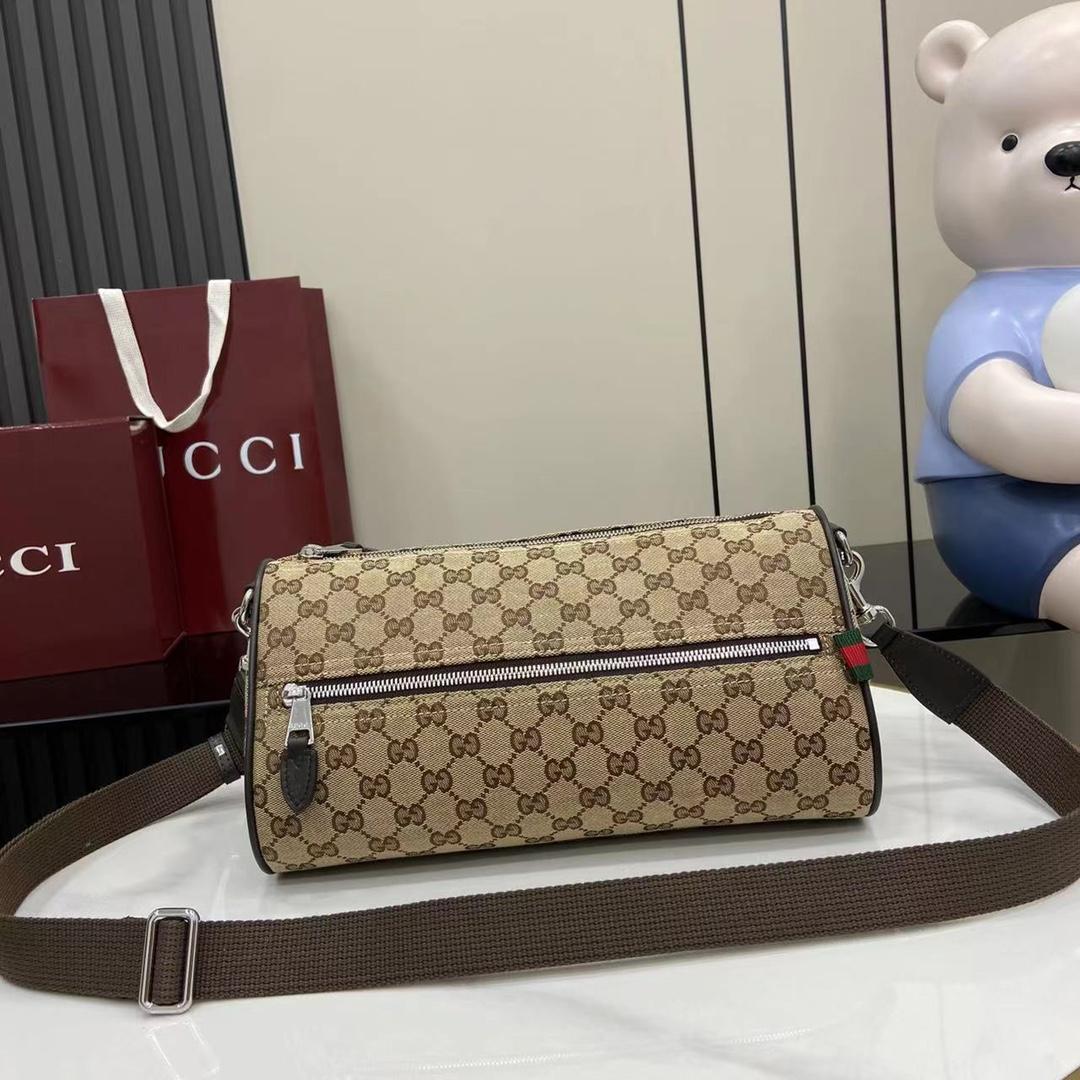 Gucci GG Canvas Small Cylinder Bag - PerfectKickZ