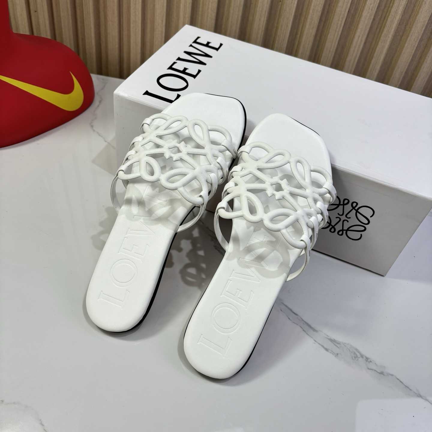 Loewe Petal Anagram Slide In Soft Calfskin - PerfectKickZ