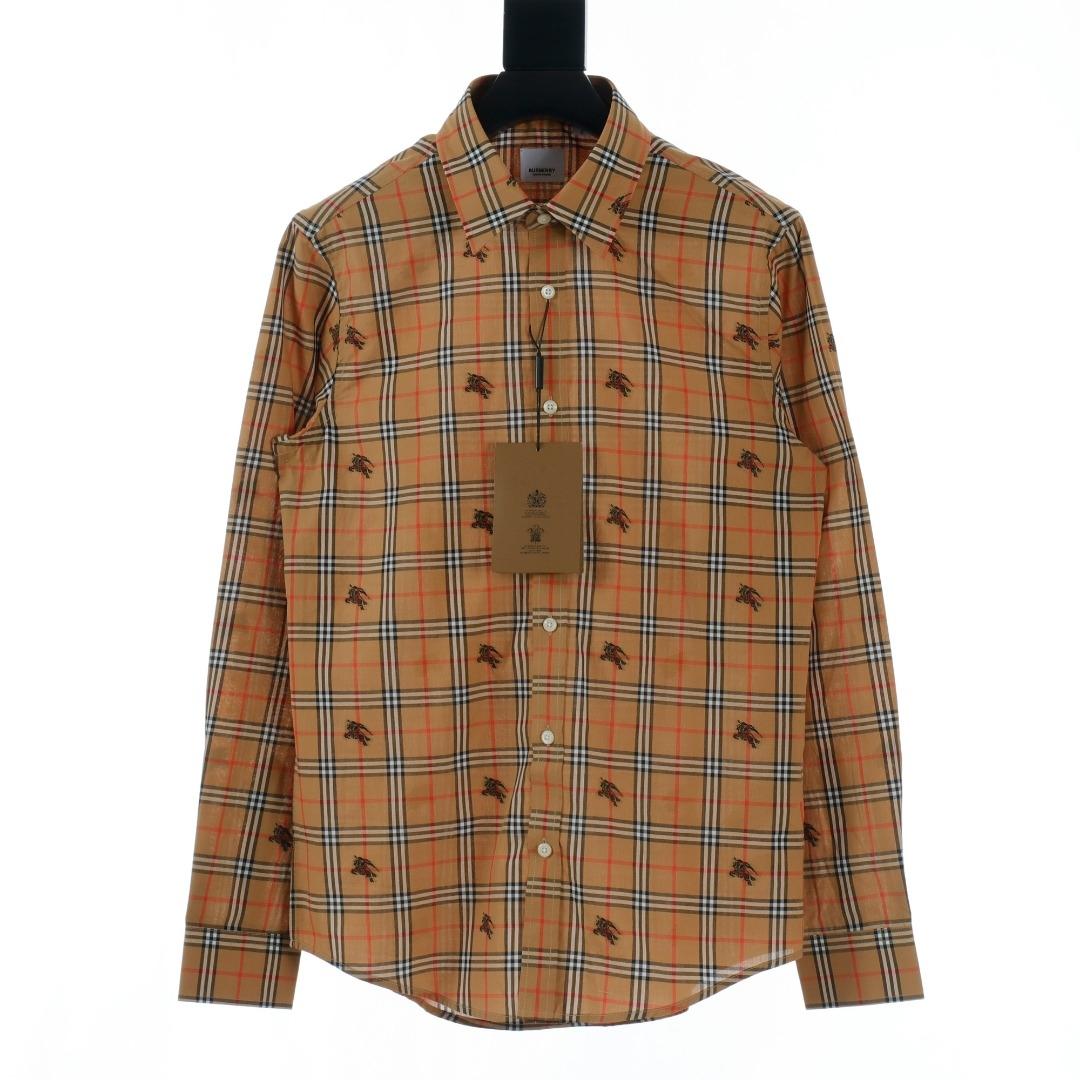 Burberry Equestrian Knight Check Cotton Shirt  - PerfectKickZ