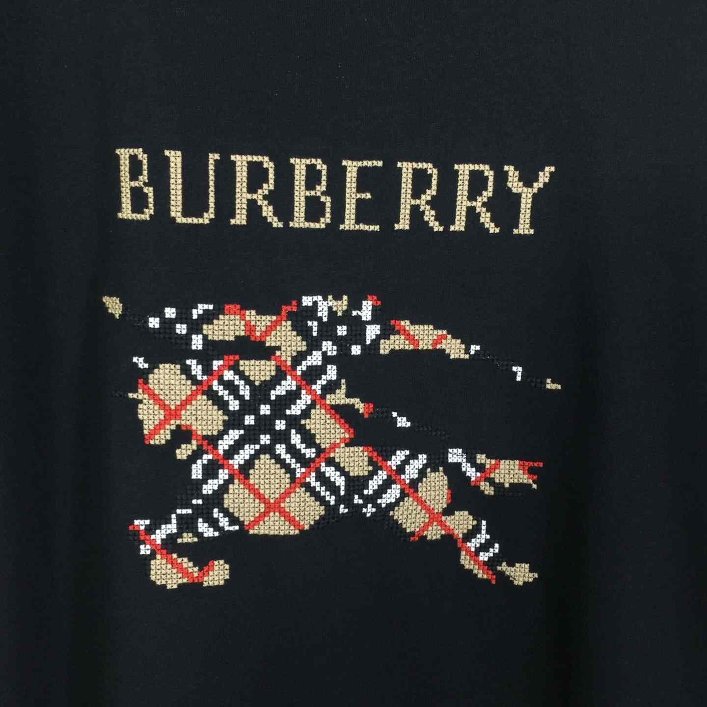 Burberry Cross Stitch EKD​ Cotton T-shirt - PerfectKickZ