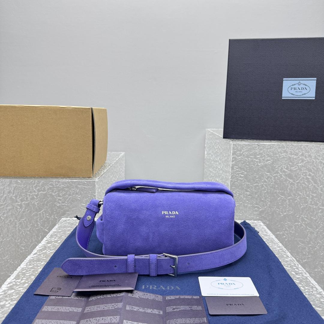 Prada Suede Shoulder Bag - PerfectKickZ