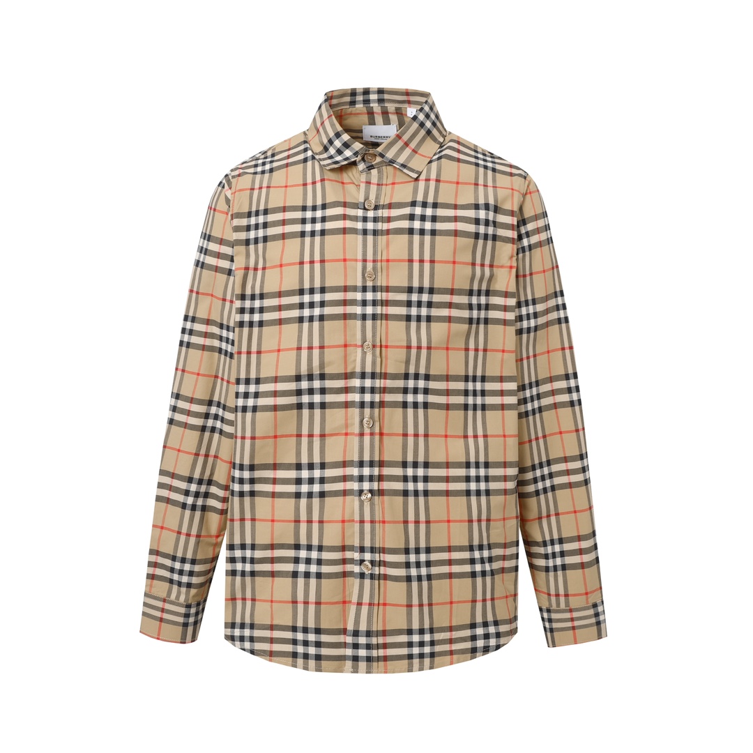 Burberry  Check Stretch Cotton Shirt - PerfectKickZ