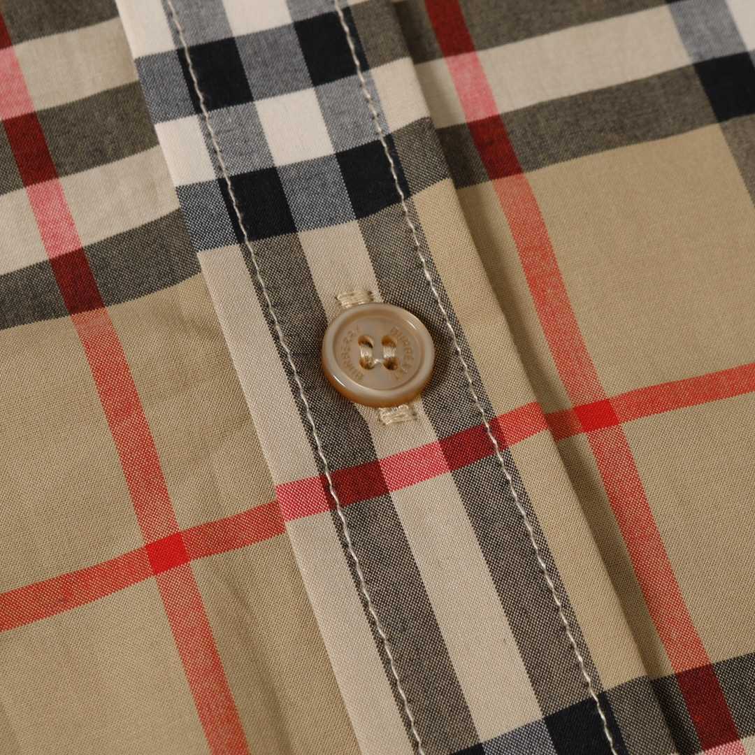 Burberry  Check Stretch Cotton Shirt - PerfectKickZ
