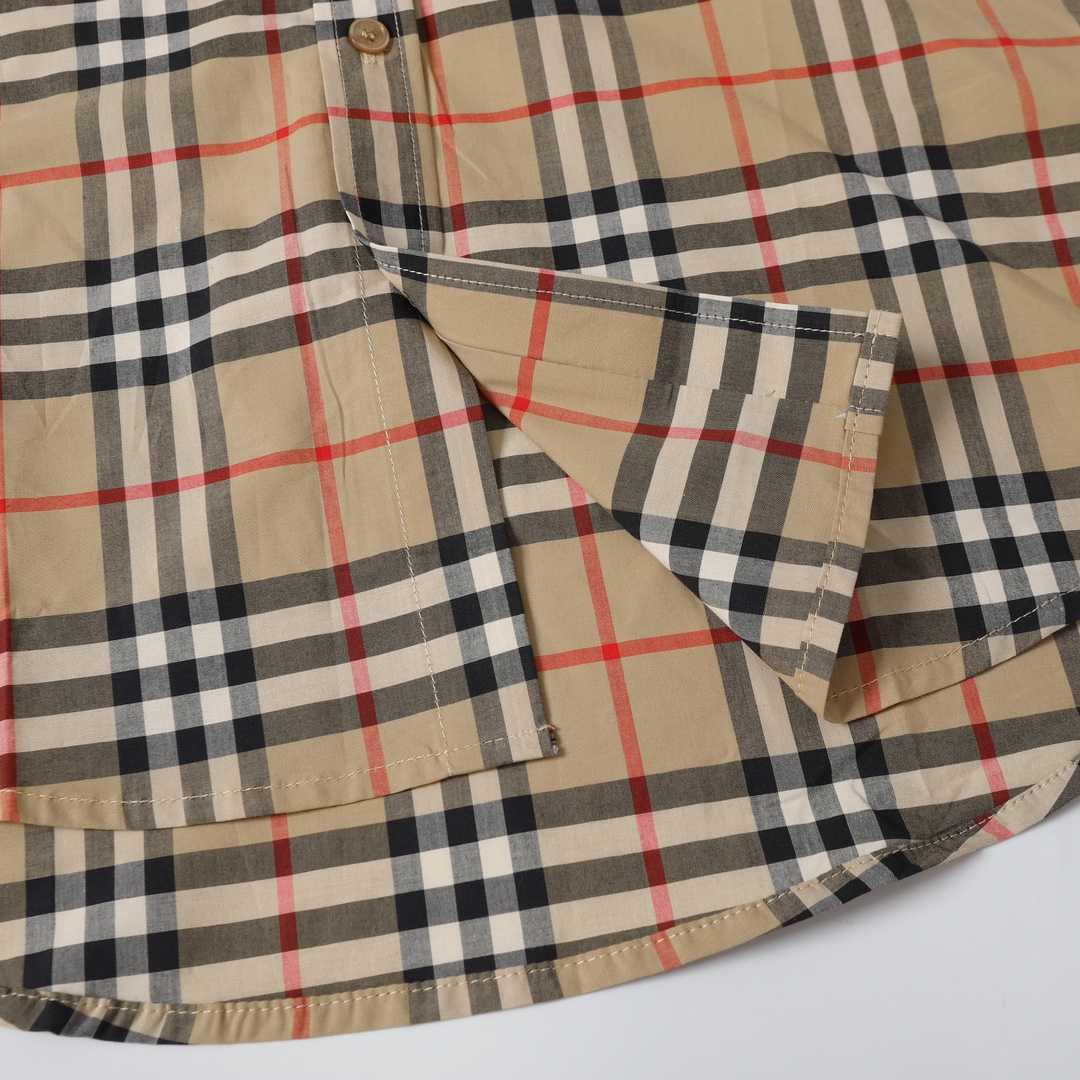 Burberry  Check Stretch Cotton Shirt - PerfectKickZ