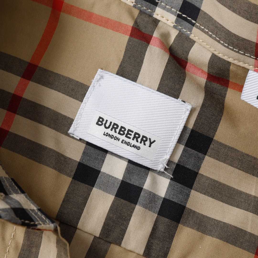 Burberry  Check Stretch Cotton Shirt - PerfectKickZ