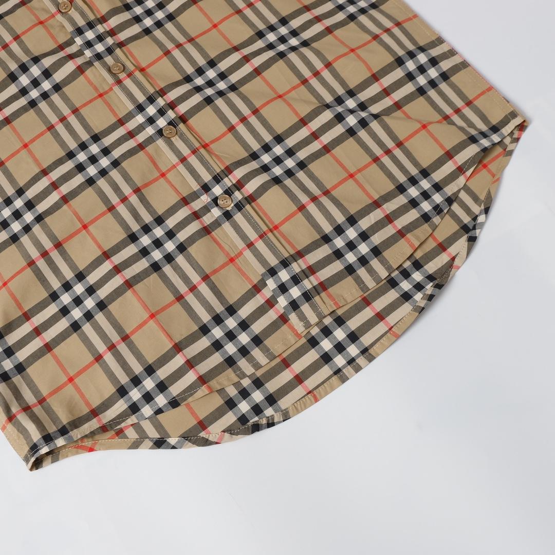 Burberry  Check Stretch Cotton Shirt - PerfectKickZ