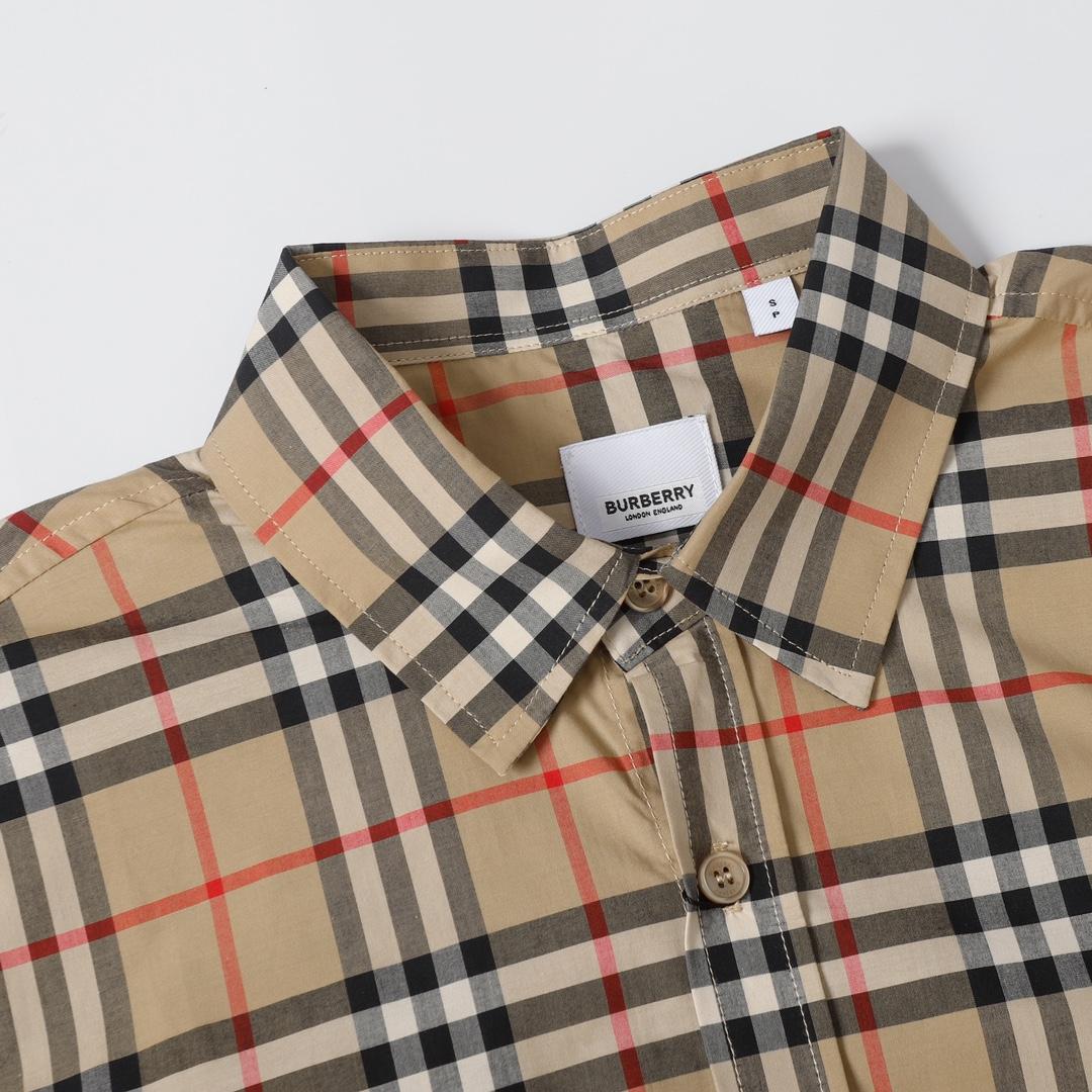 Burberry  Check Stretch Cotton Shirt - PerfectKickZ