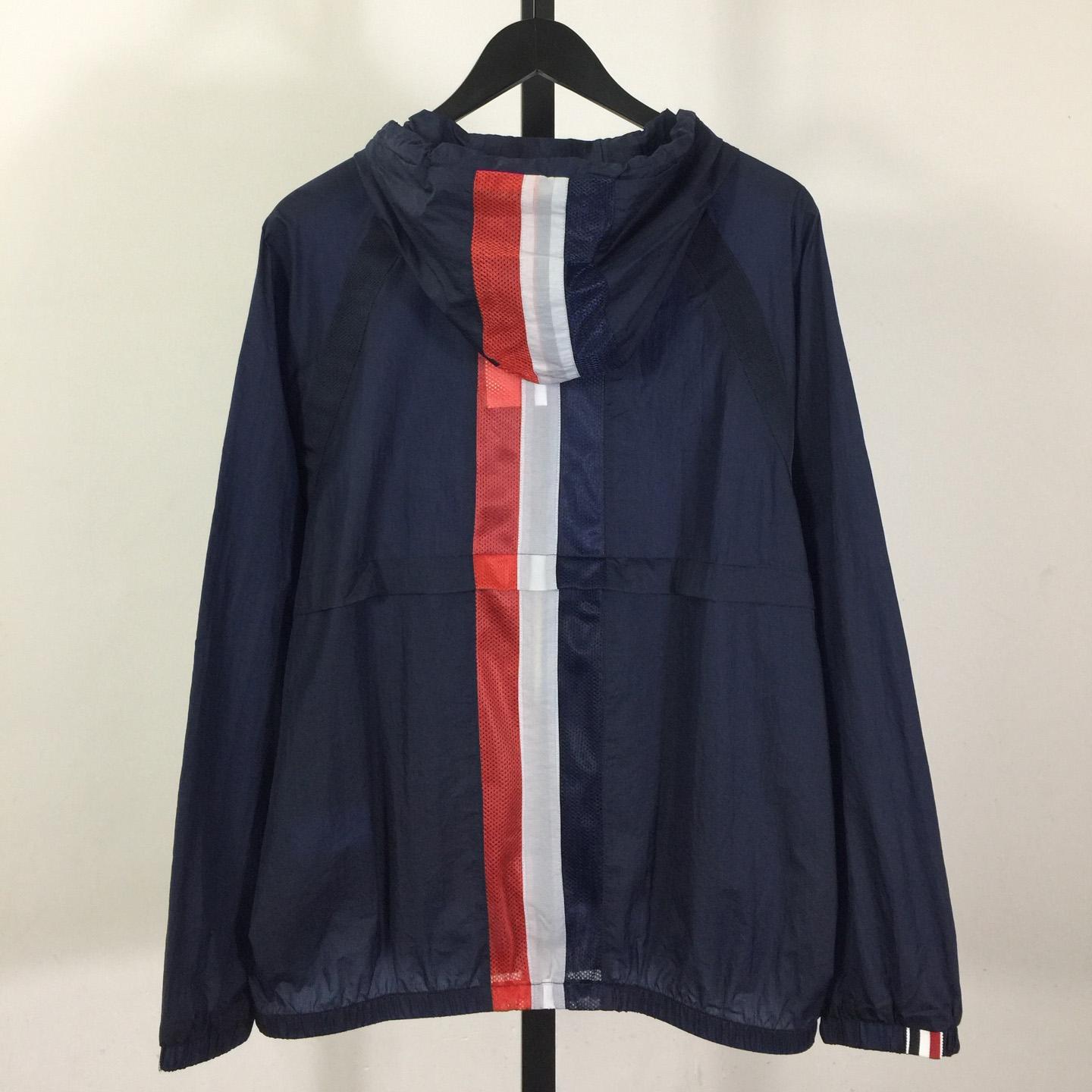 Thom Browne Back Bar Three-Color Sunscreen Long Sleeve Jacket - PerfectKickZ