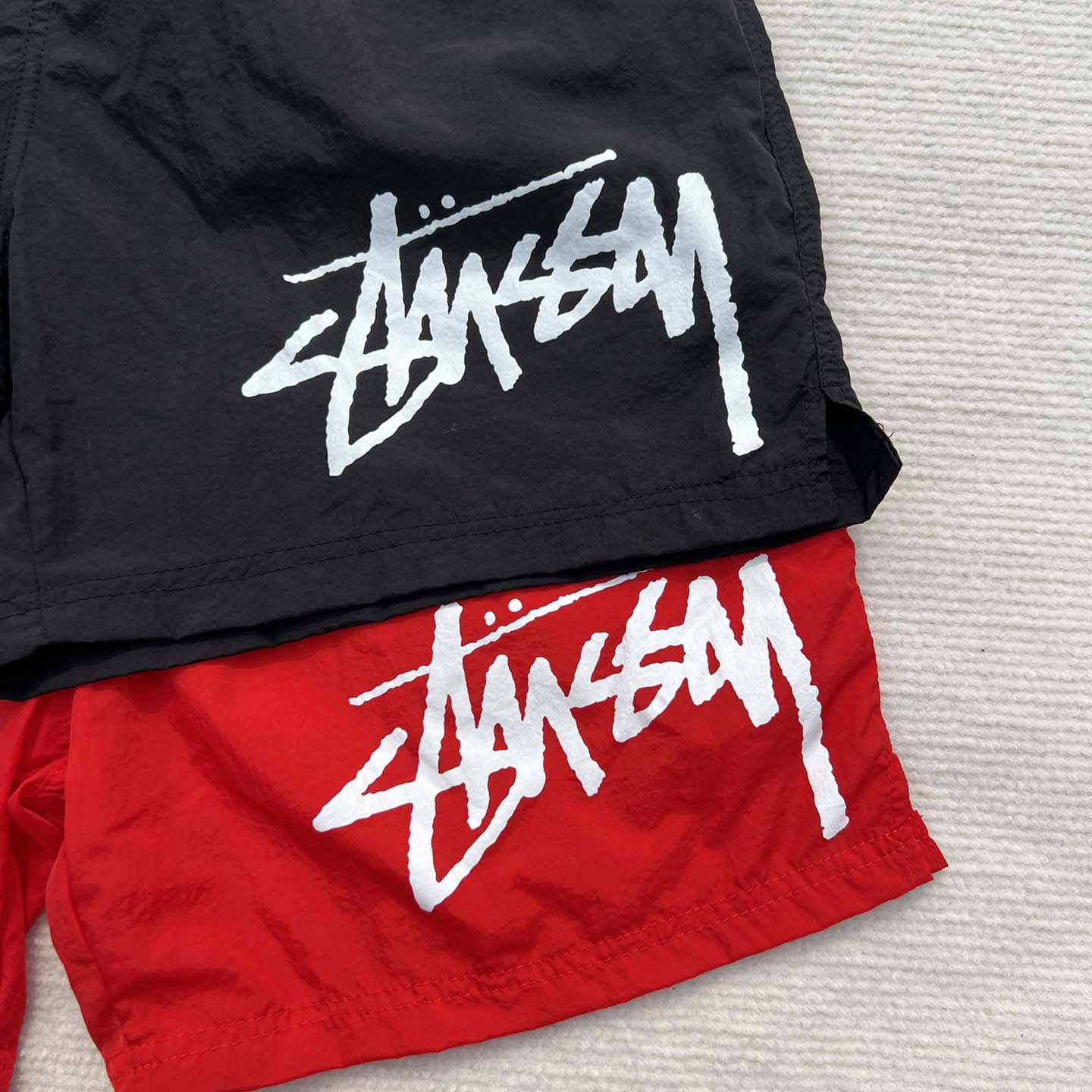 Nike Stussy Habanero Red Water Short Nylon  - PerfectKickZ
