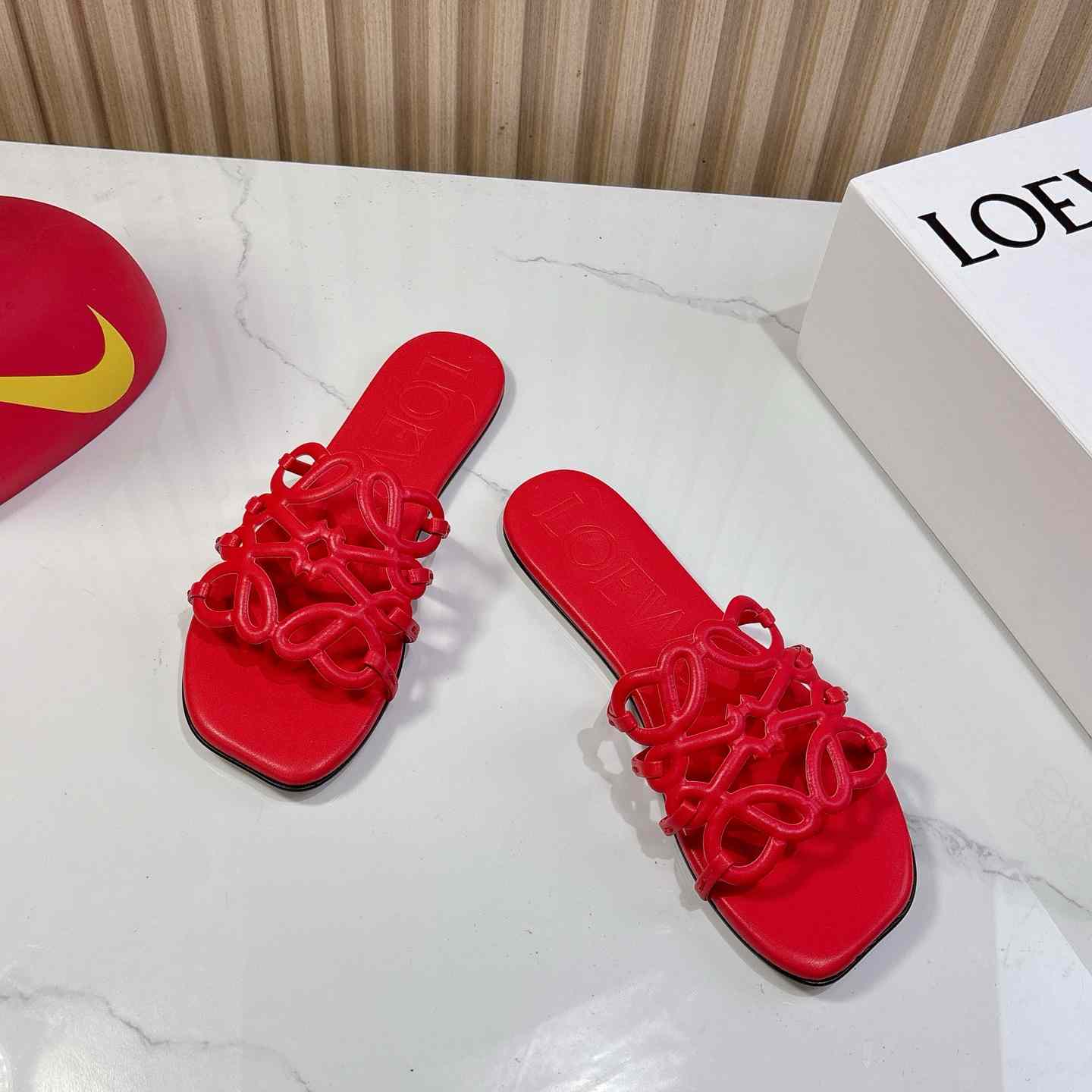Loewe Petal Anagram Slide In Soft Calfskin - PerfectKickZ
