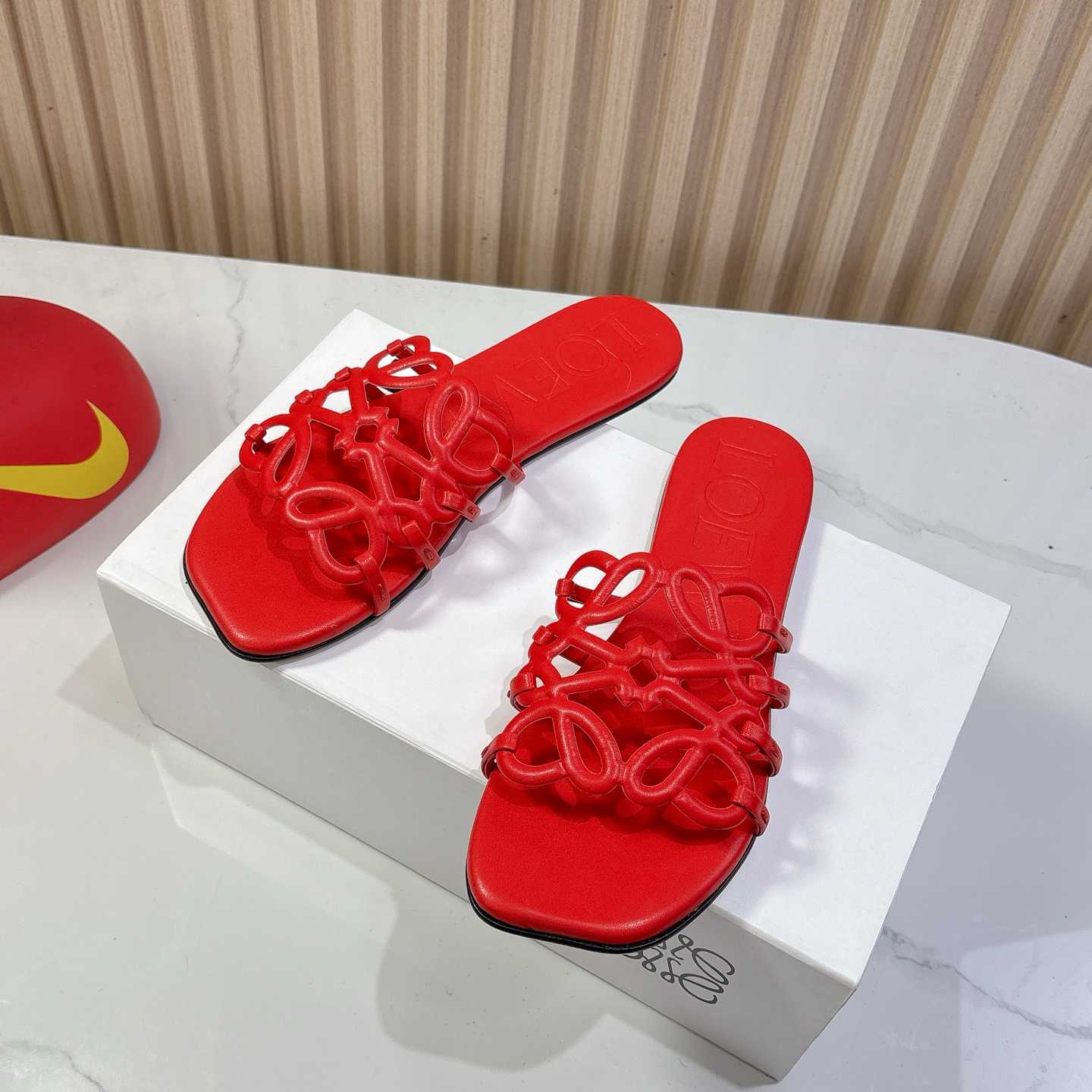 Loewe Petal Anagram Slide In Soft Calfskin - PerfectKickZ