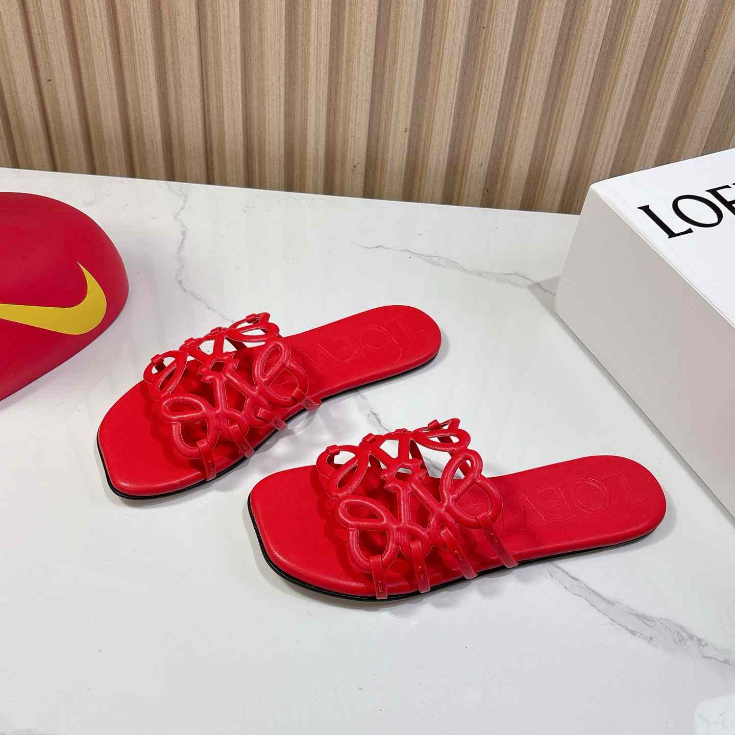 Loewe Petal Anagram Slide In Soft Calfskin - PerfectKickZ