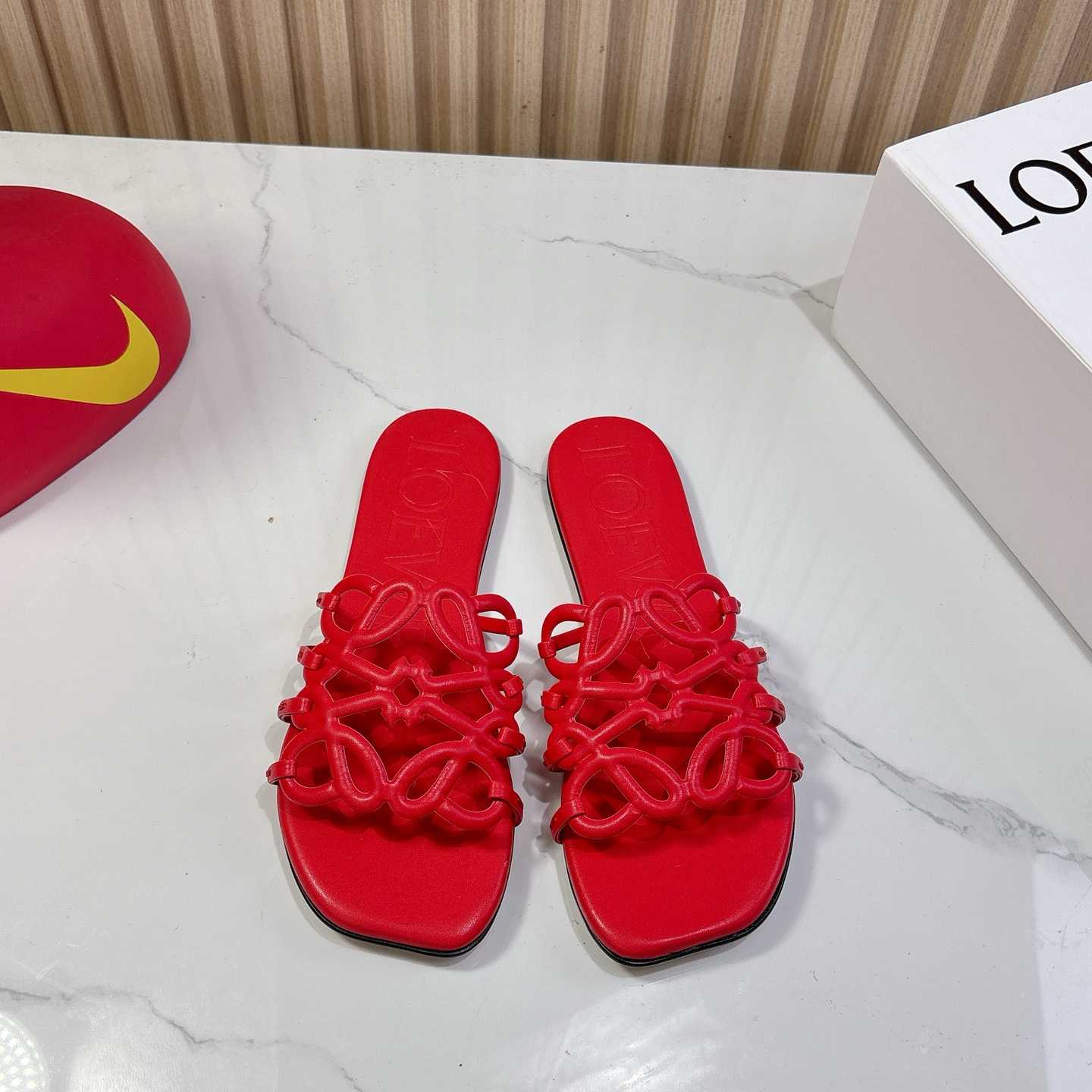 Loewe Petal Anagram Slide In Soft Calfskin - PerfectKickZ