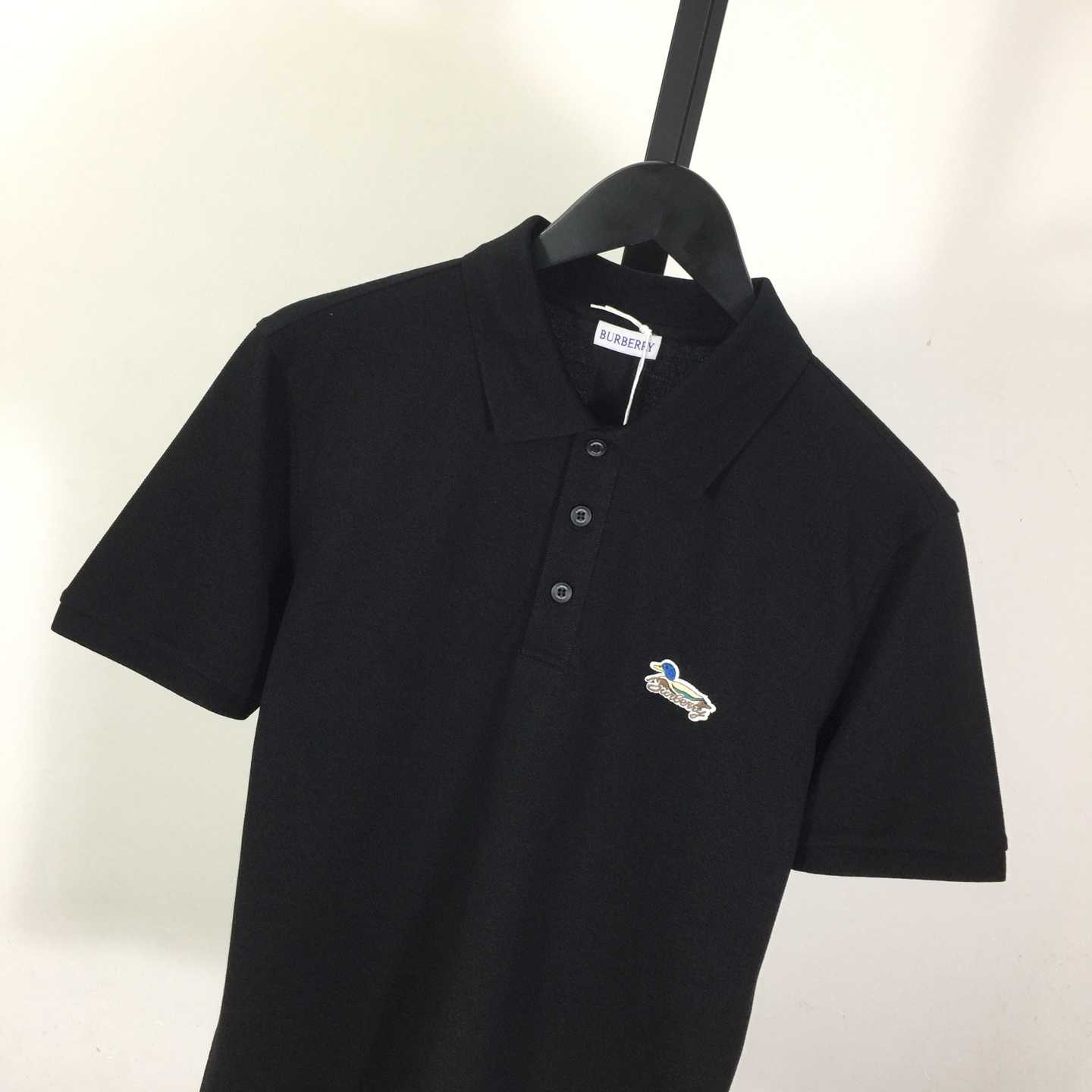 Cotton Polo Shirt In Black - PerfectKickZ