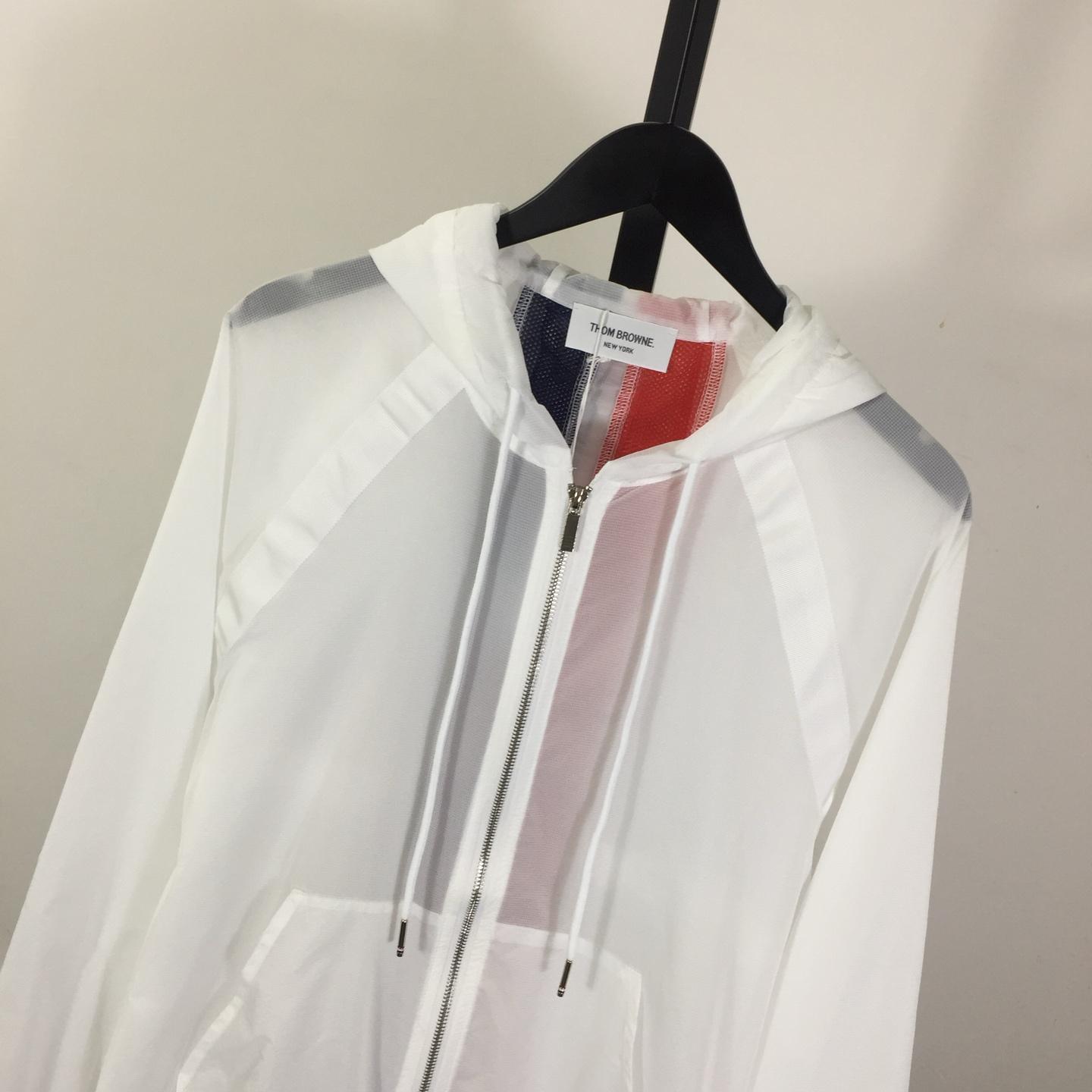 Thom Browne Back Bar Three-Color Sunscreen Long Sleeve Jacket - 