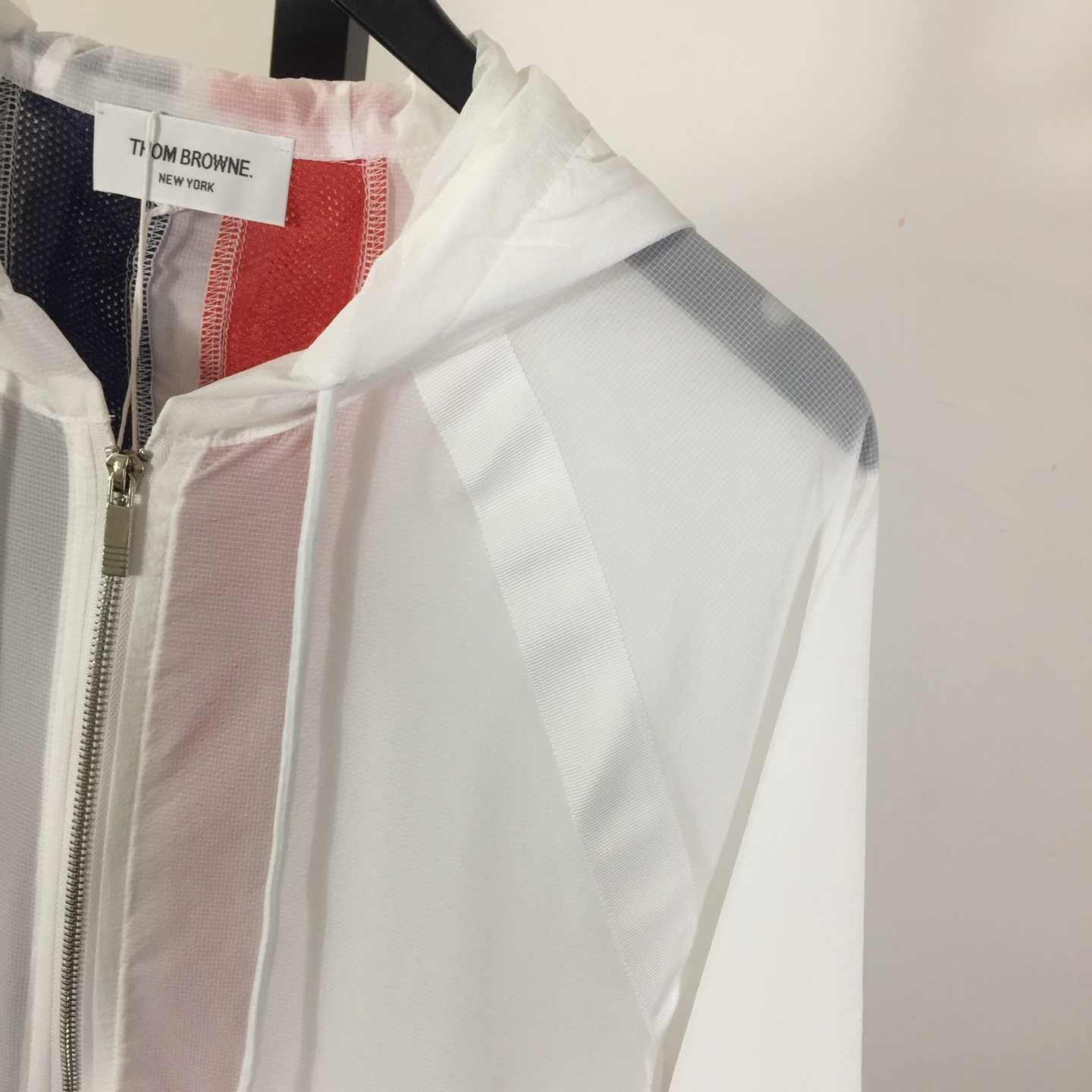 Thom Browne Back Bar Three-Color Sunscreen Long Sleeve Jacket - 