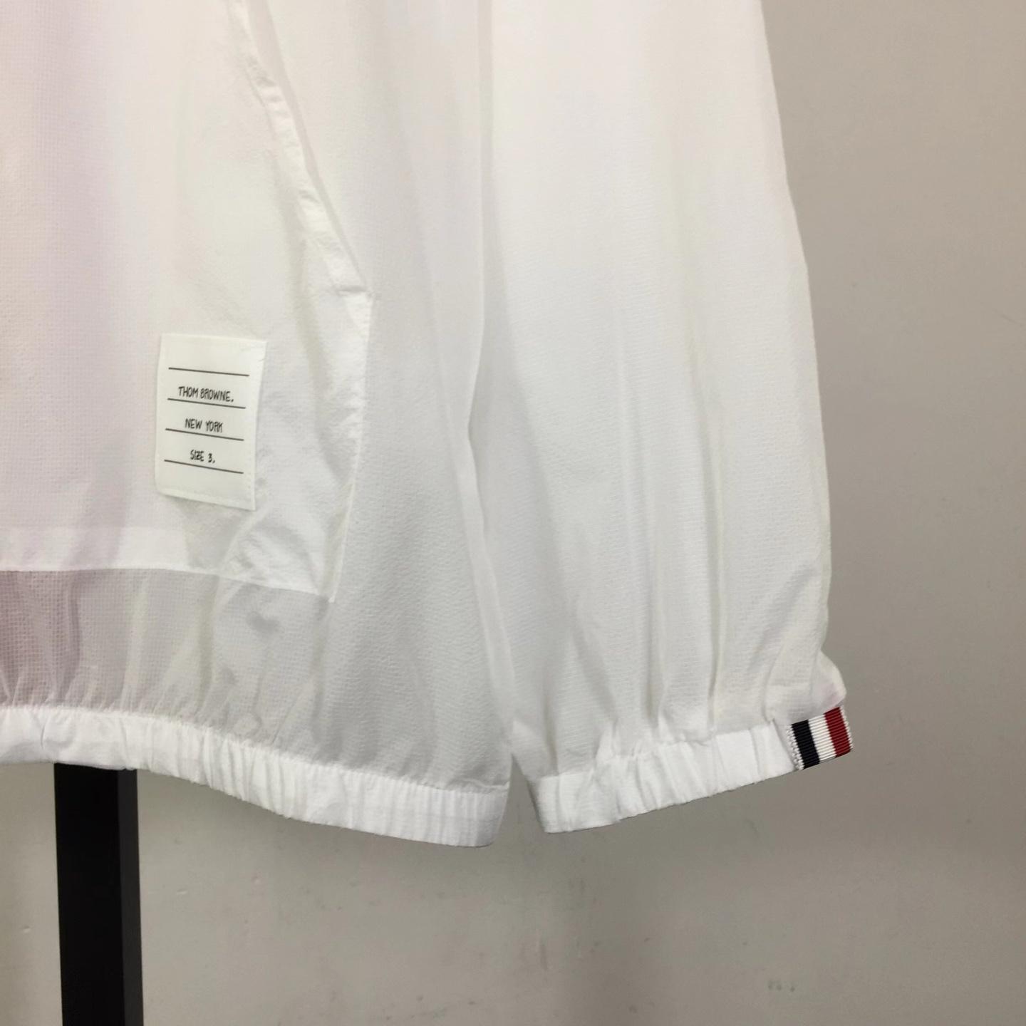 Thom Browne Back Bar Three-Color Sunscreen Long Sleeve Jacket - 