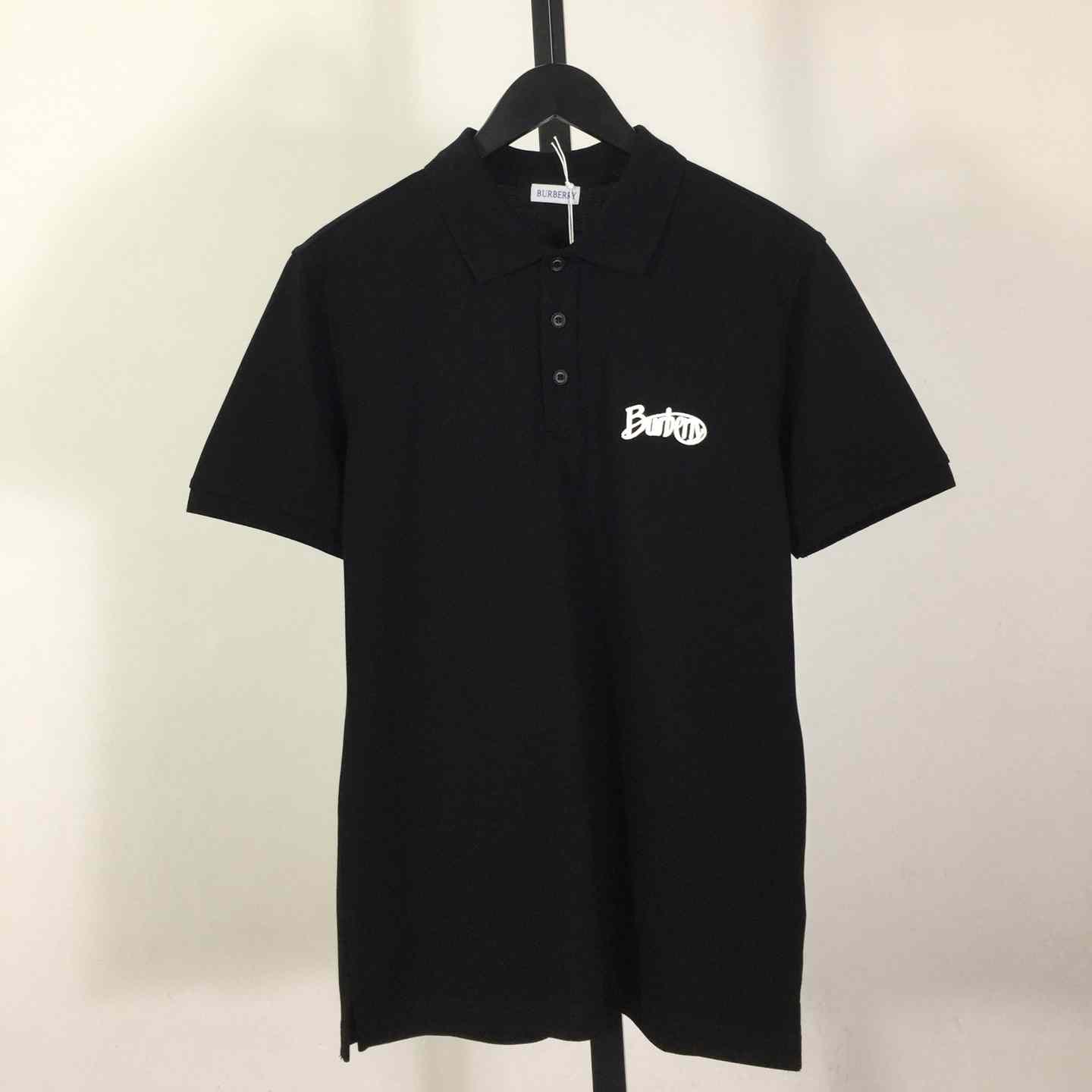 Cotton Polo Shirt In Black - PerfectKickZ