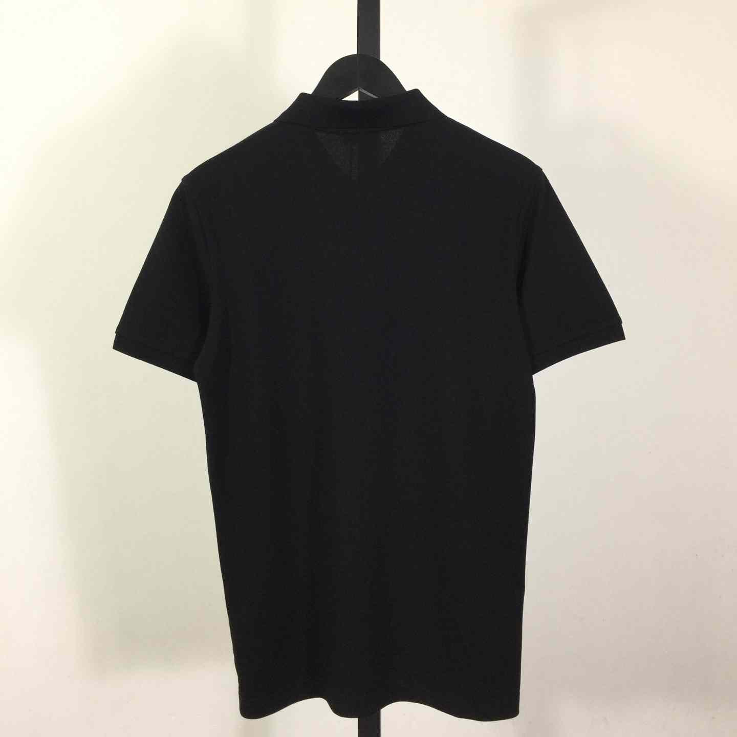 Cotton Polo Shirt In Black - PerfectKickZ