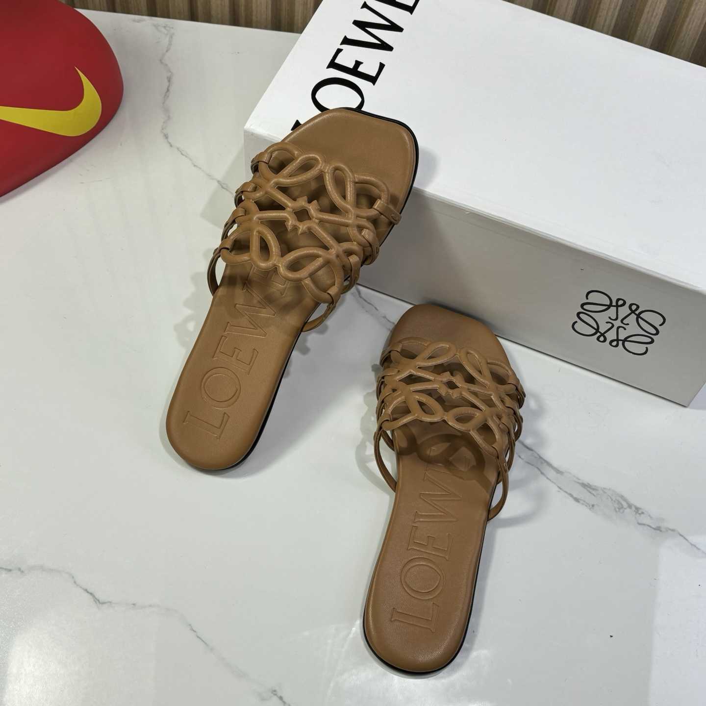 Loewe Petal Anagram Slide In Soft Calfskin - PerfectKickZ