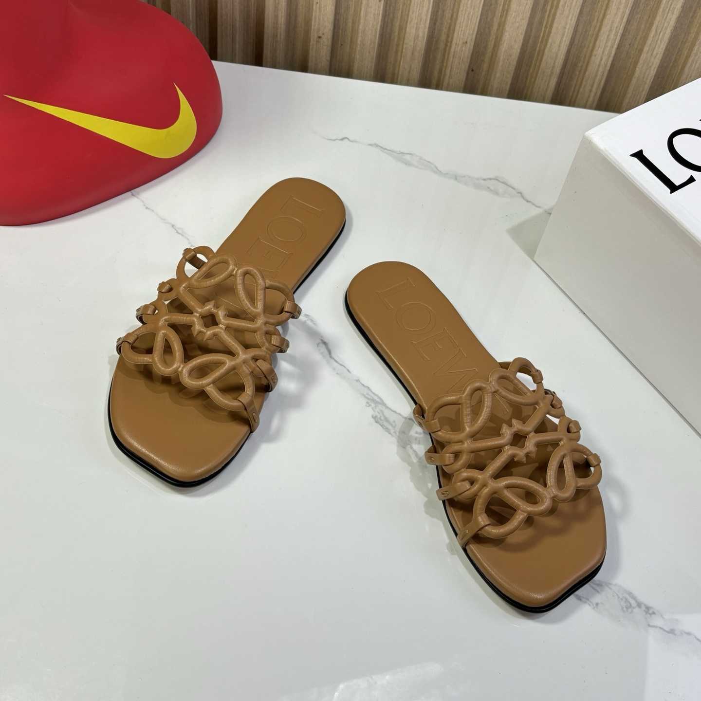 Loewe Petal Anagram Slide In Soft Calfskin - PerfectKickZ