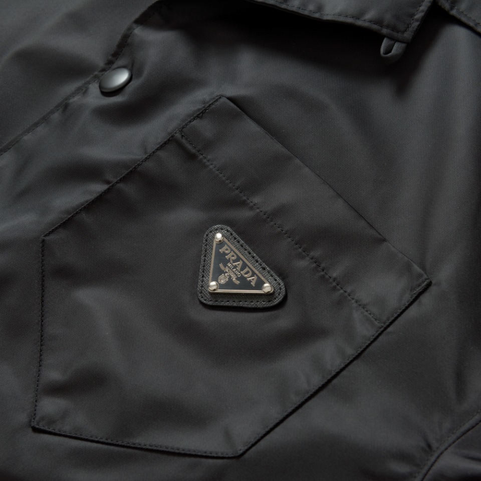 Prada Black Re-nylon Short-sleeved Shirt  - PerfectKickZ
