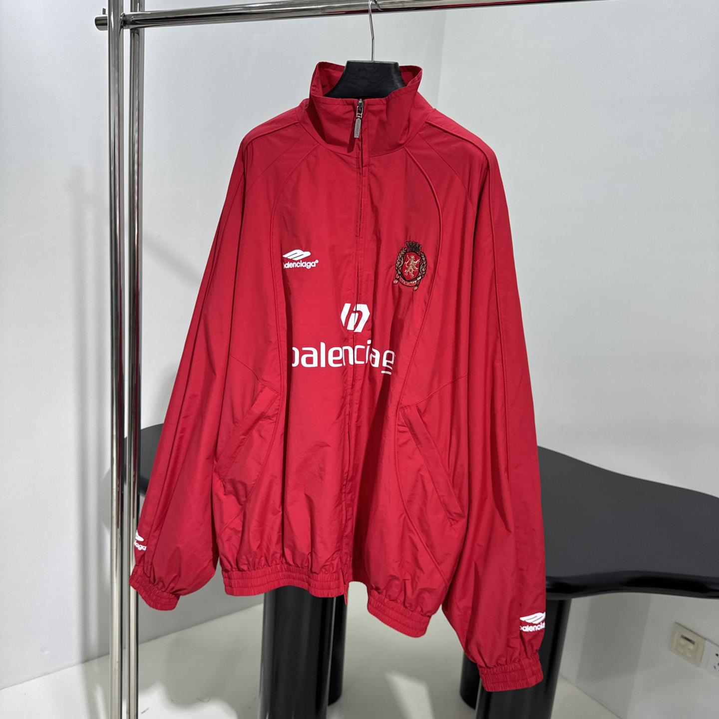 Balenciaga Paris Soccer Tracksuit Jacket In Red - PerfectKickZ