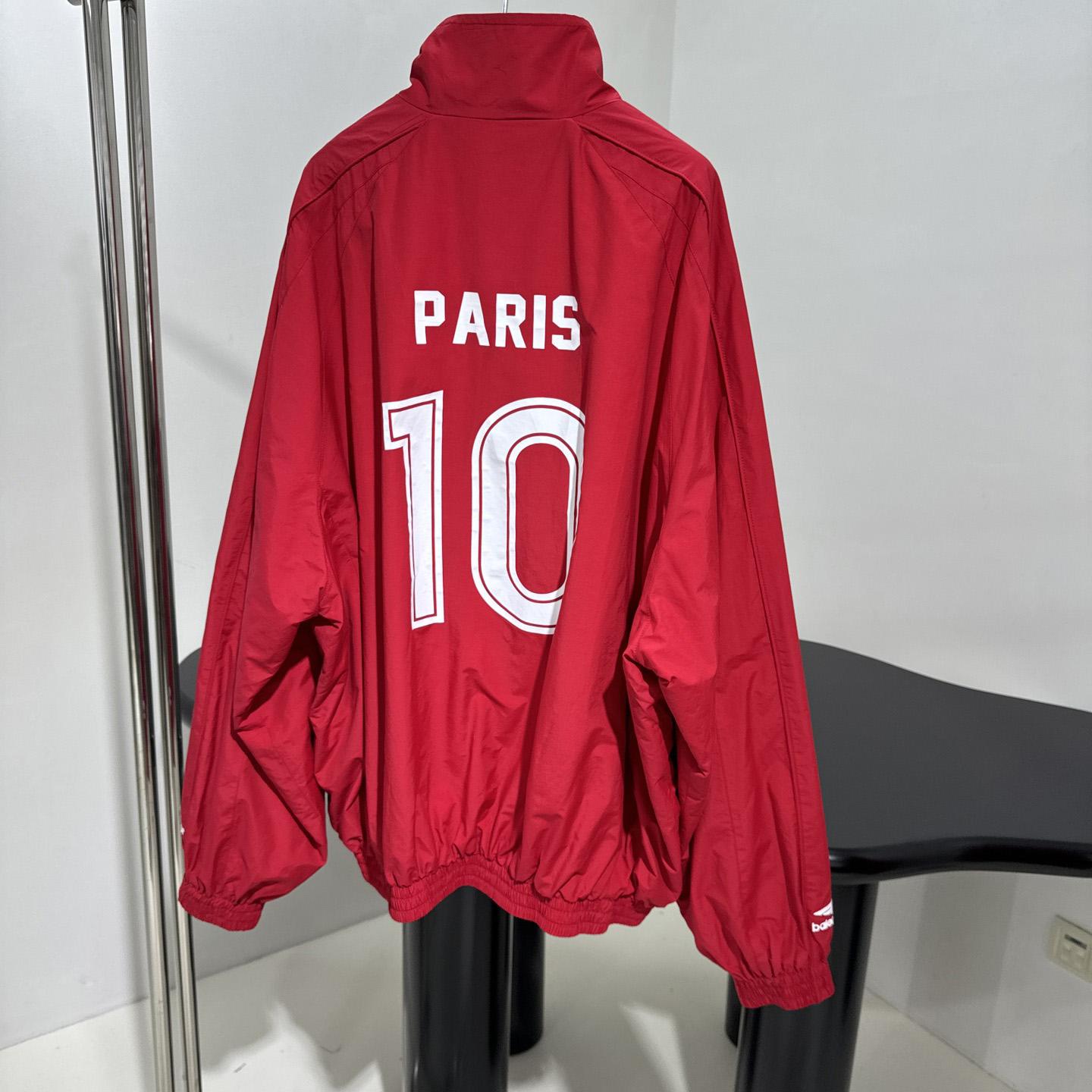 Balenciaga Paris Soccer Tracksuit Jacket In Red - PerfectKickZ