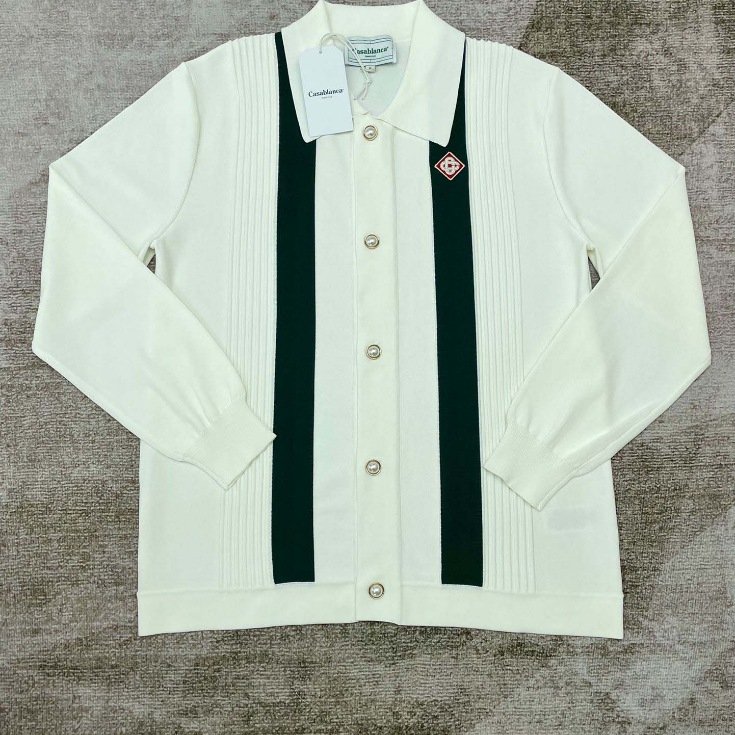Casablanca White Embroidered Cardigan  D0055 - PerfectKickZ