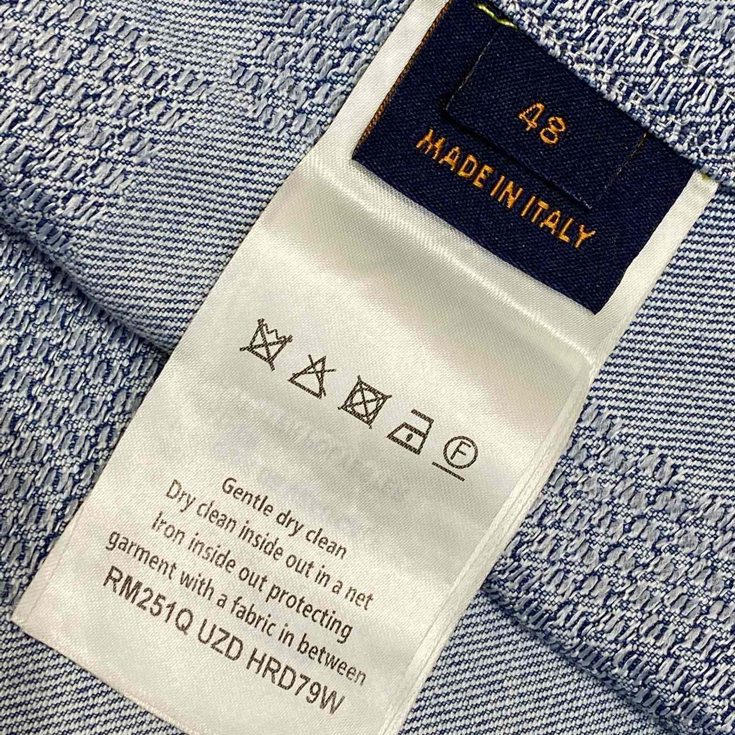 Louis Vuitton Damier Short-Sleeved Chambray Shirt   - PerfectKickZ