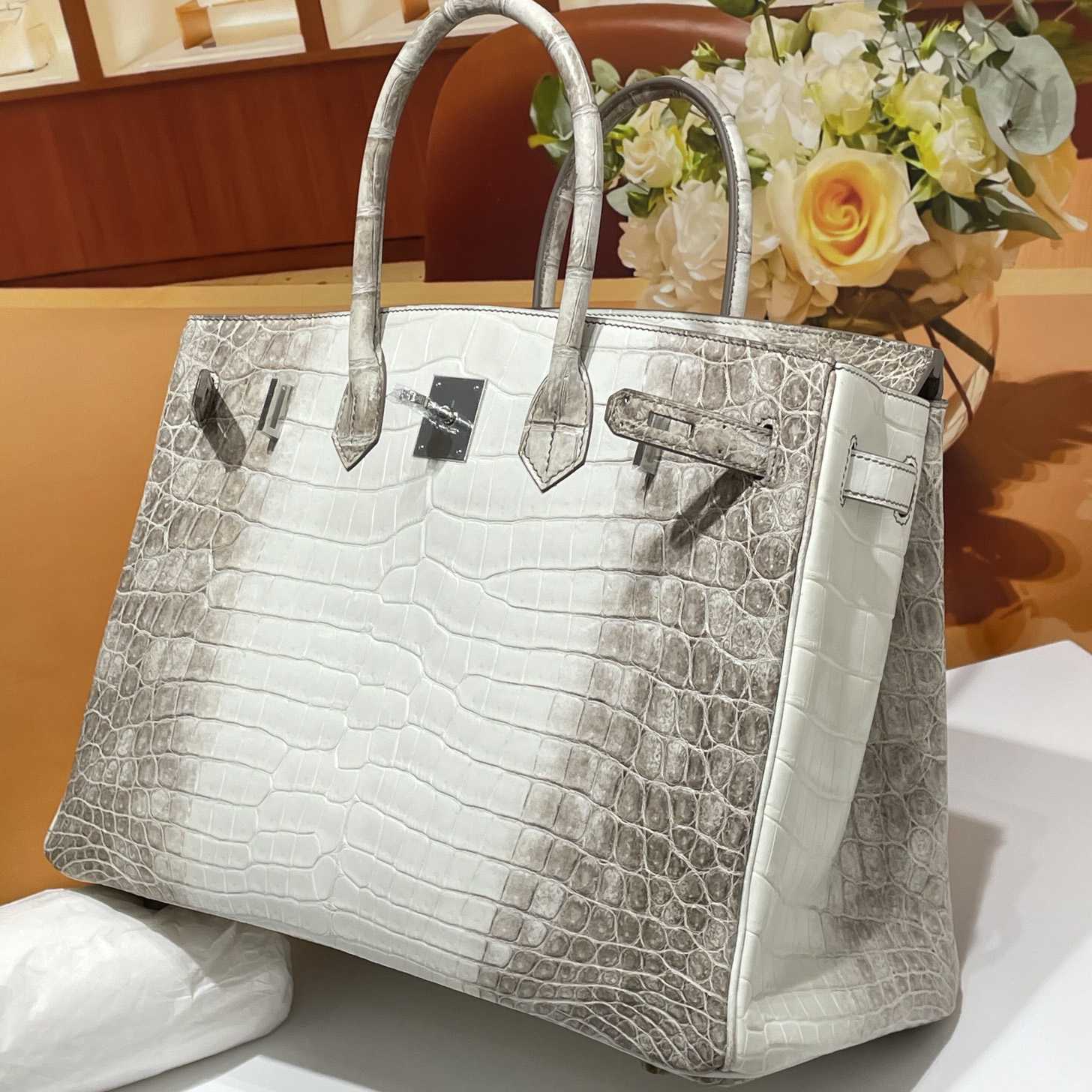 Hermes Birkin Crocodile White   35cm - PerfectKickZ