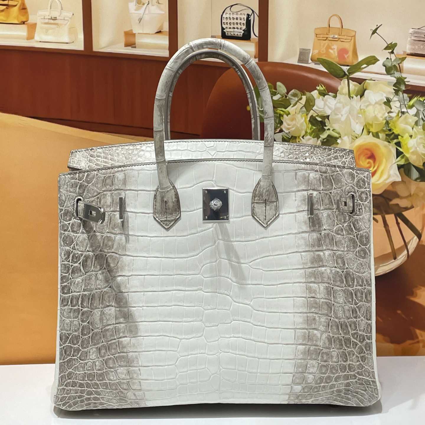Hermes Birkin Crocodile White   35cm - PerfectKickZ