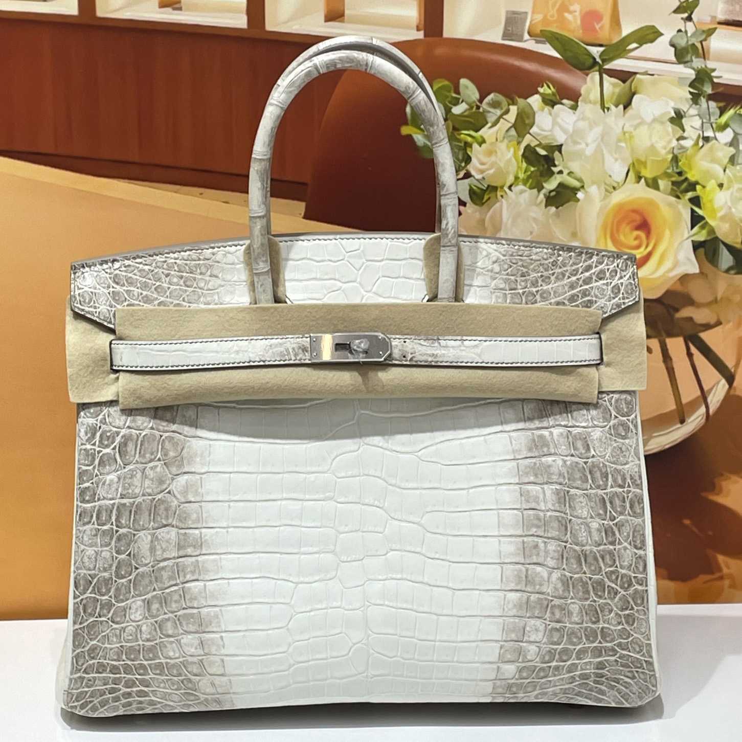 Hermes Birkin Crocodile White   35cm - PerfectKickZ