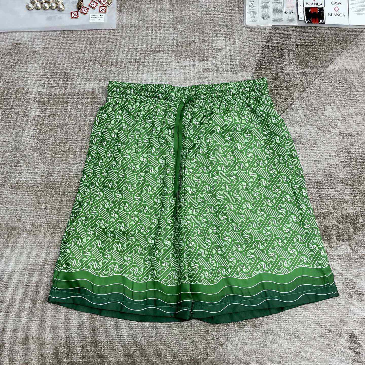Casablanca Column Monogram Silk Shorts   CA3519 - PerfectKickZ