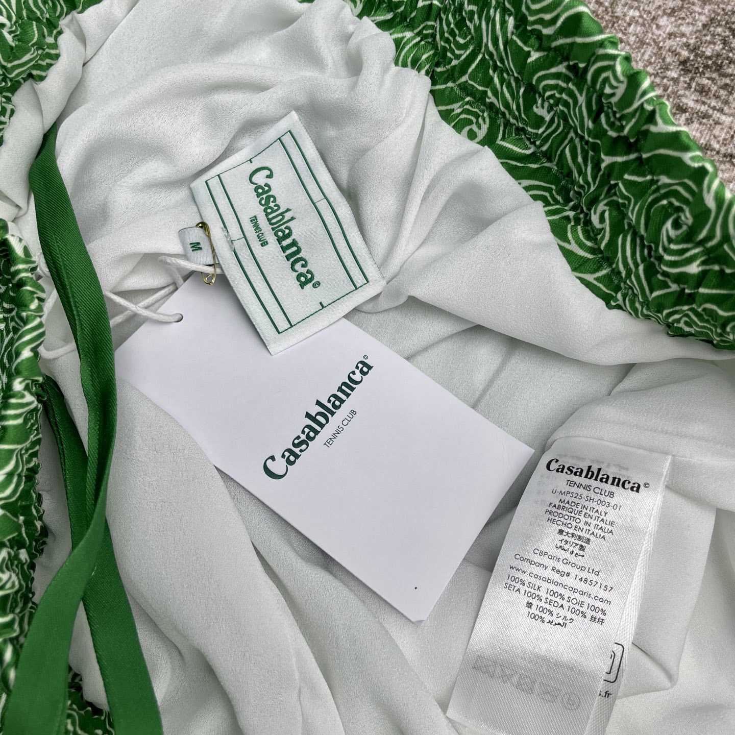 Casablanca Column Monogram Silk Shorts   CA3519 - PerfectKickZ