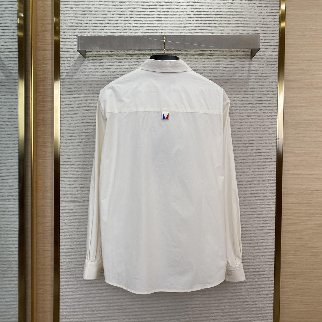 Louis Vuitton Embellished Open Collar Long-Sleeved Shirt   1AFVQQ - PerfectKickZ