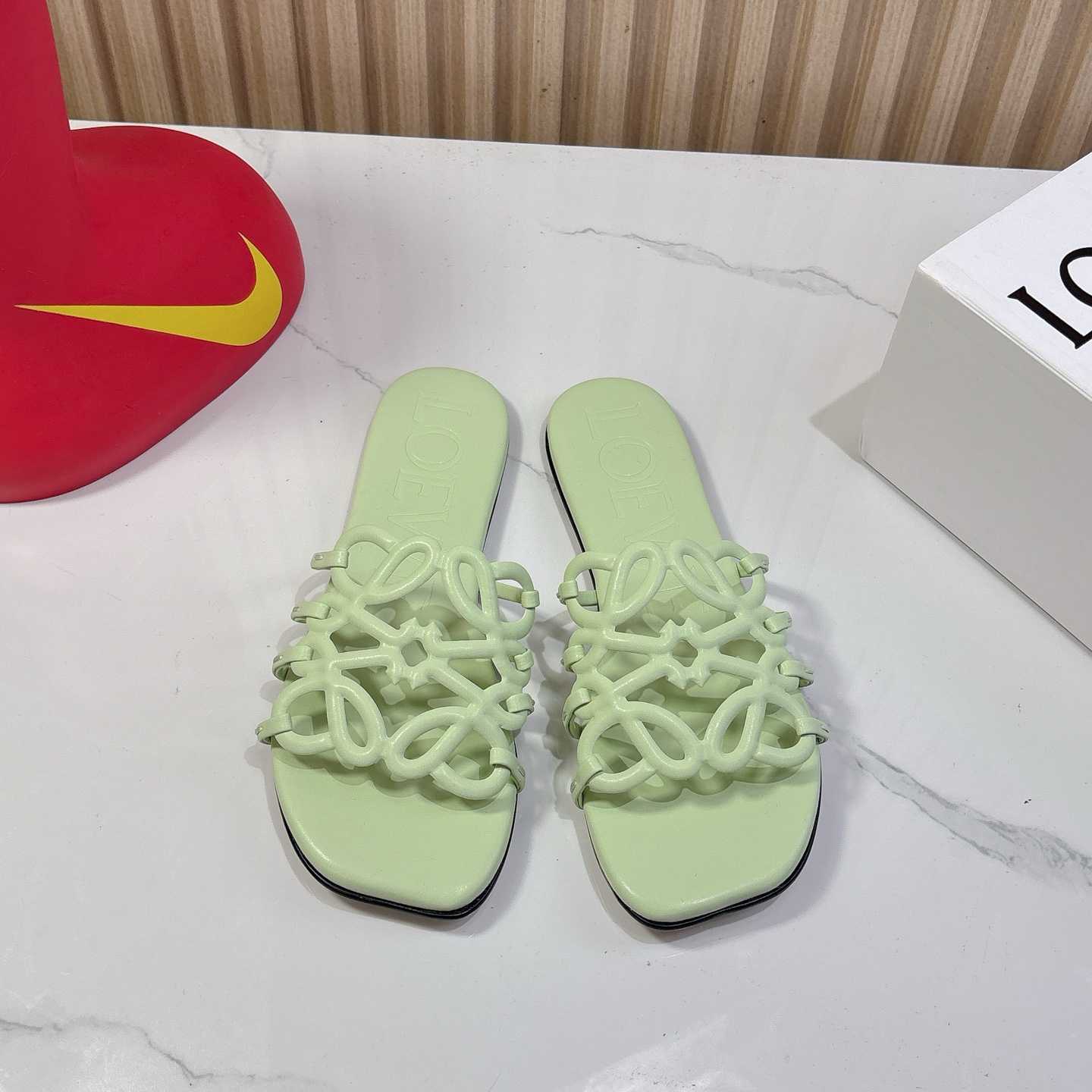 Loewe Petal Anagram Slide In Soft Calfskin - PerfectKickZ