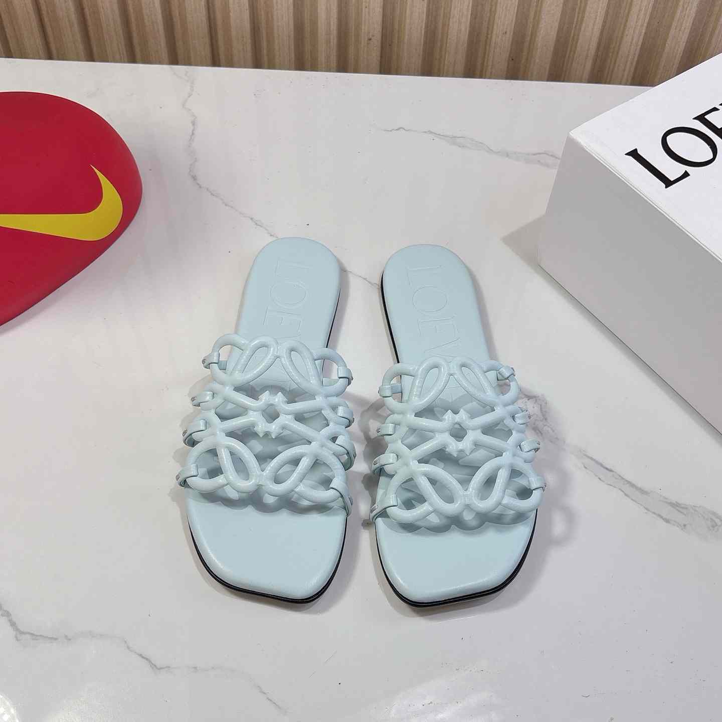 Loewe Petal Anagram Slide In Soft Calfskin  - PerfectKickZ