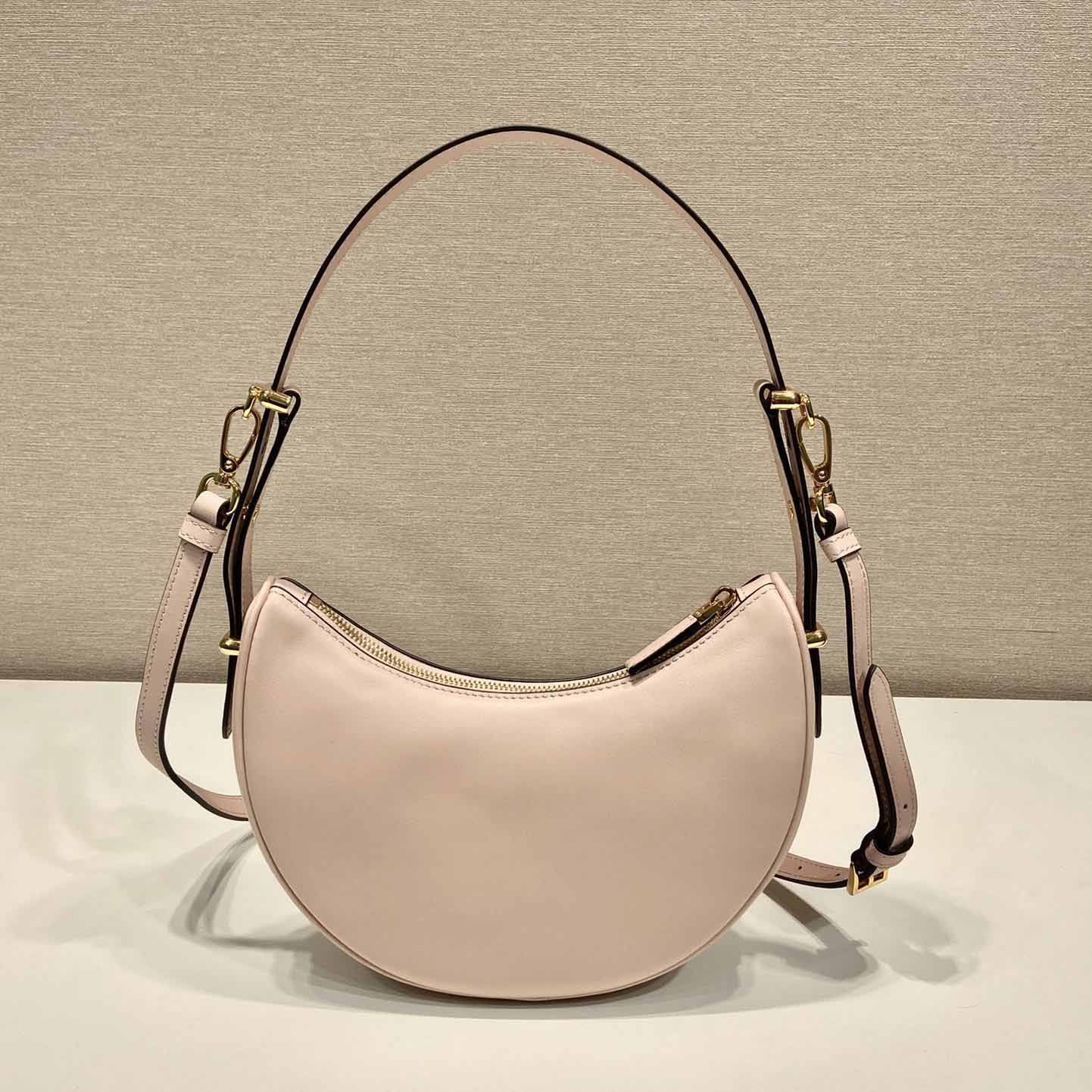 Prada Arqué Small Leather Shoulder Bag - PerfectKickZ
