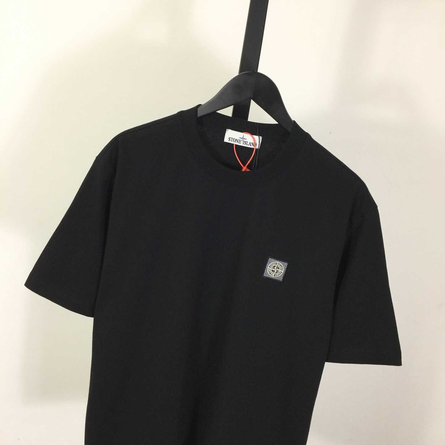 Stone Island Black 2100237 Organic Cotton Jersey 'Fissato' Effect - PerfectKickZ