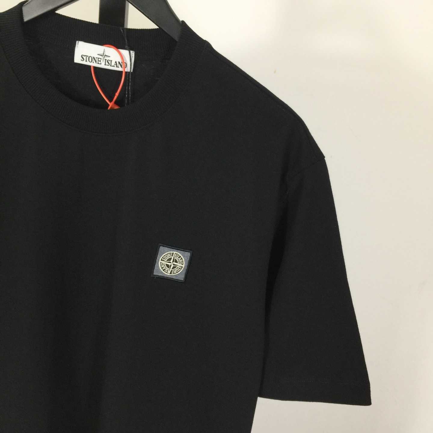 Stone Island Black 2100237 Organic Cotton Jersey 'Fissato' Effect - PerfectKickZ
