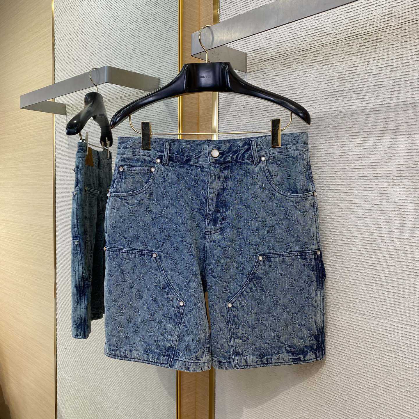 Louis Vuitton Damier Denim Shorts  - PerfectKickZ