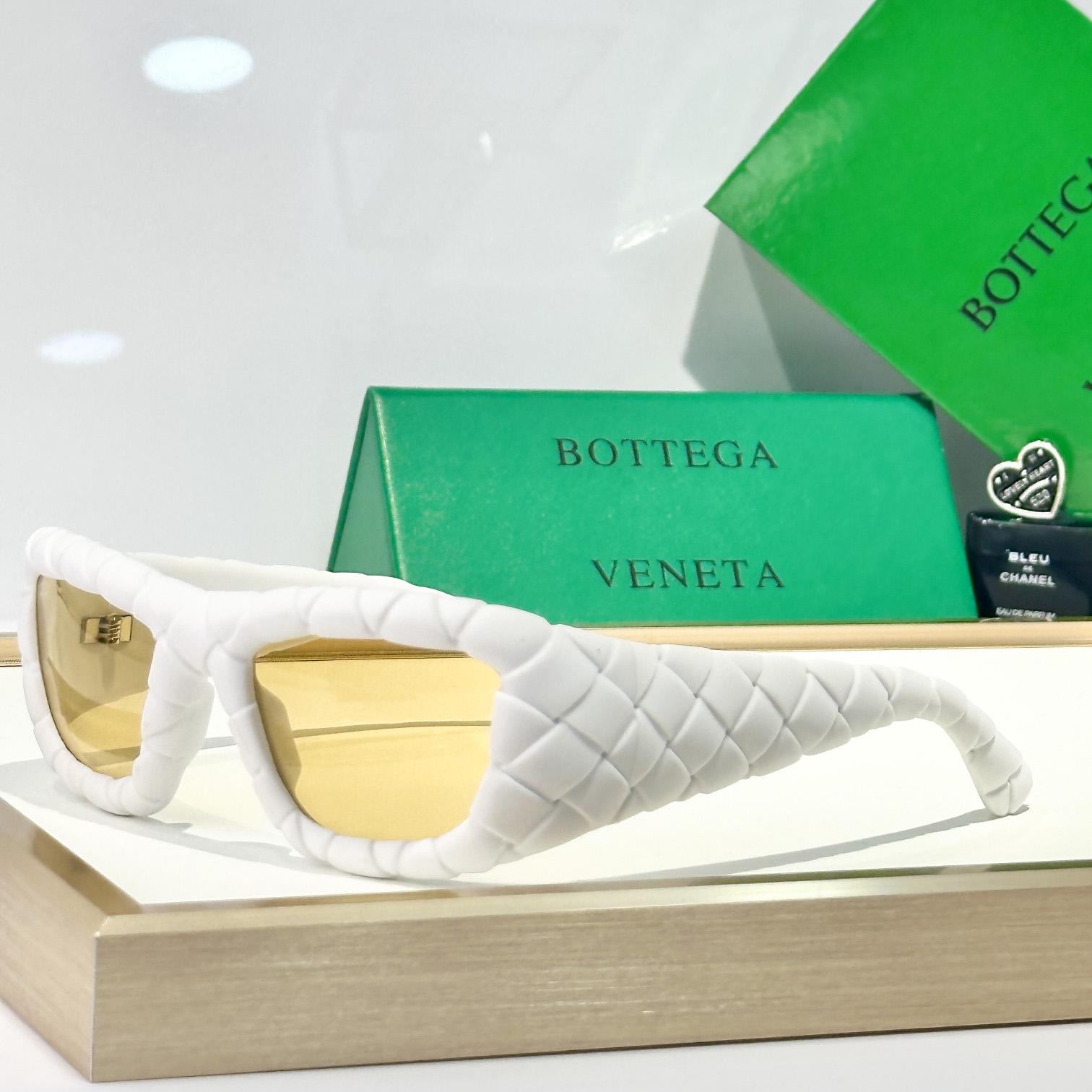 Bottega Veneta Intrecciato Rectangular Sunglasses   BV1303S - PerfectKickZ