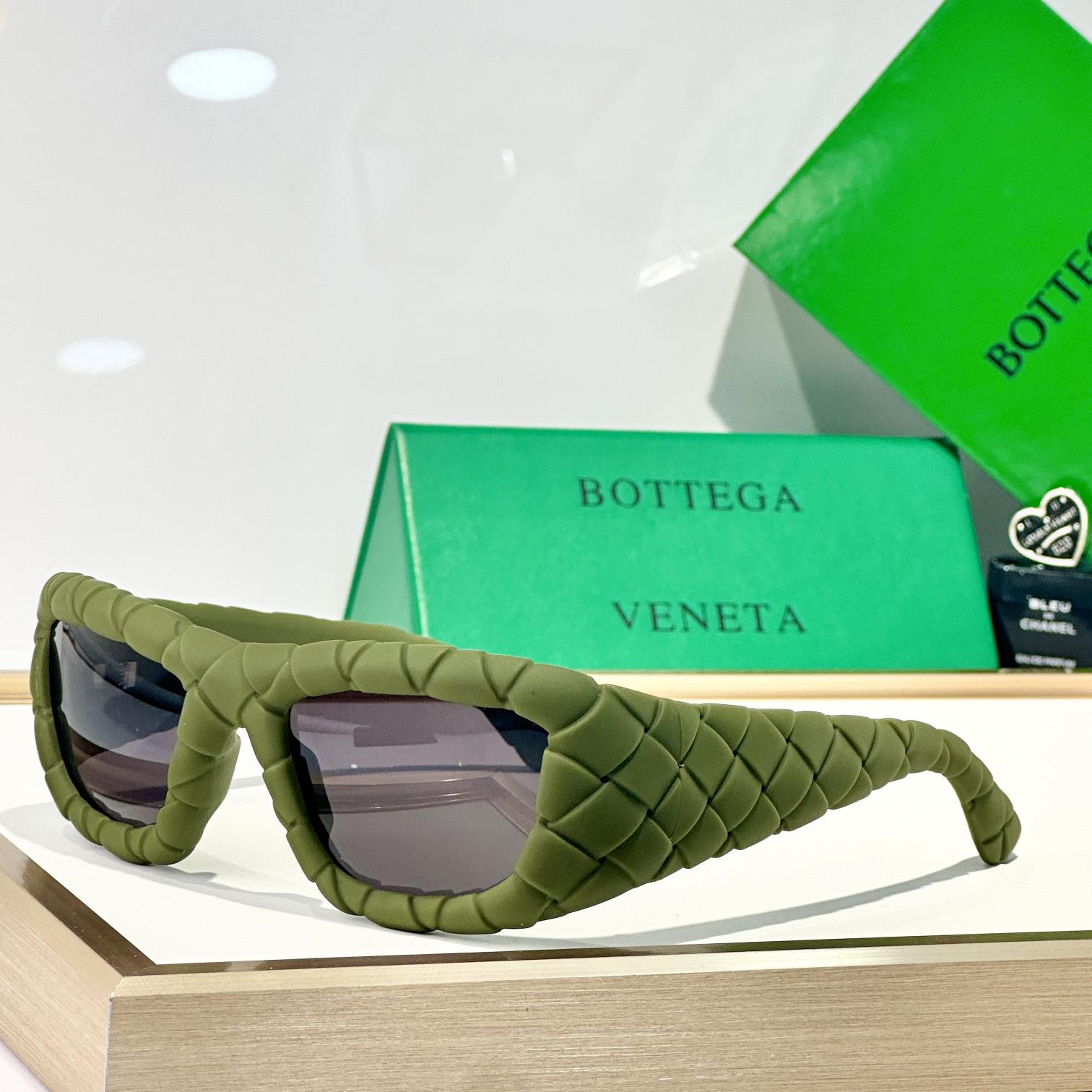 Bottega Veneta Intrecciato Rectangular Sunglasses   BV1303S - PerfectKickZ