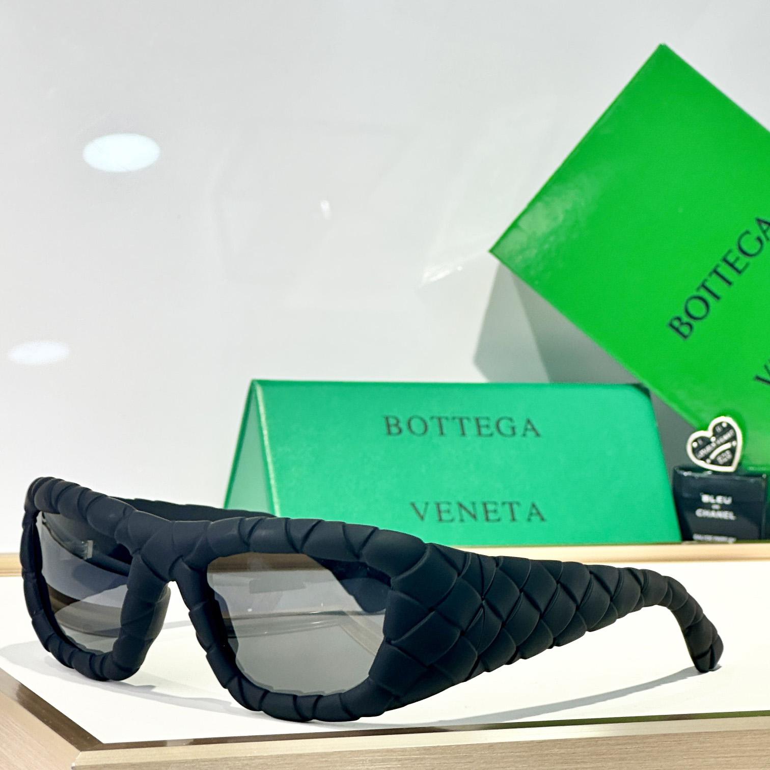 Bottega Veneta Intrecciato Rectangular Sunglasses   BV1303S - PerfectKickZ