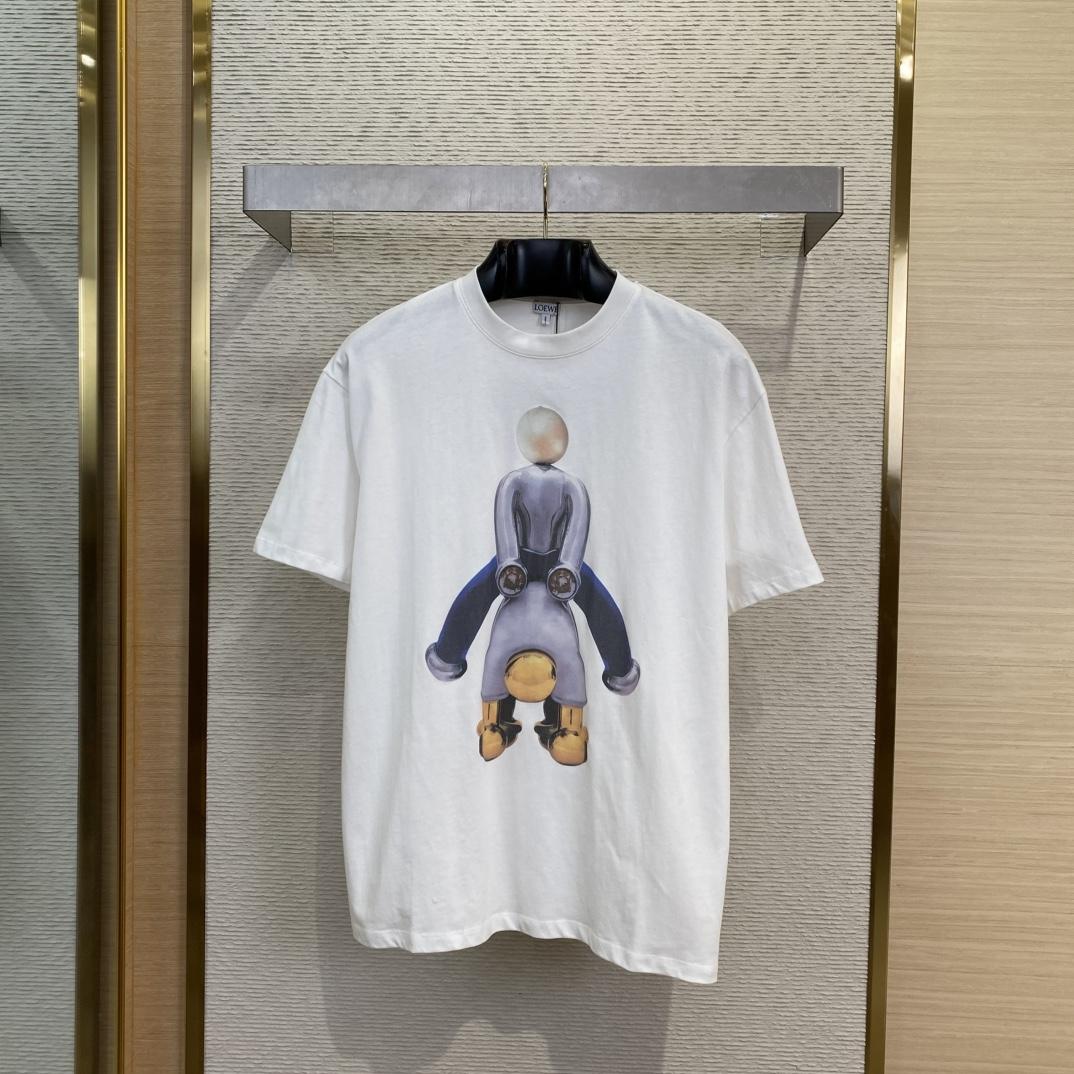 Loewe Loose Fit T-shirt In Cotton - PerfectKickZ