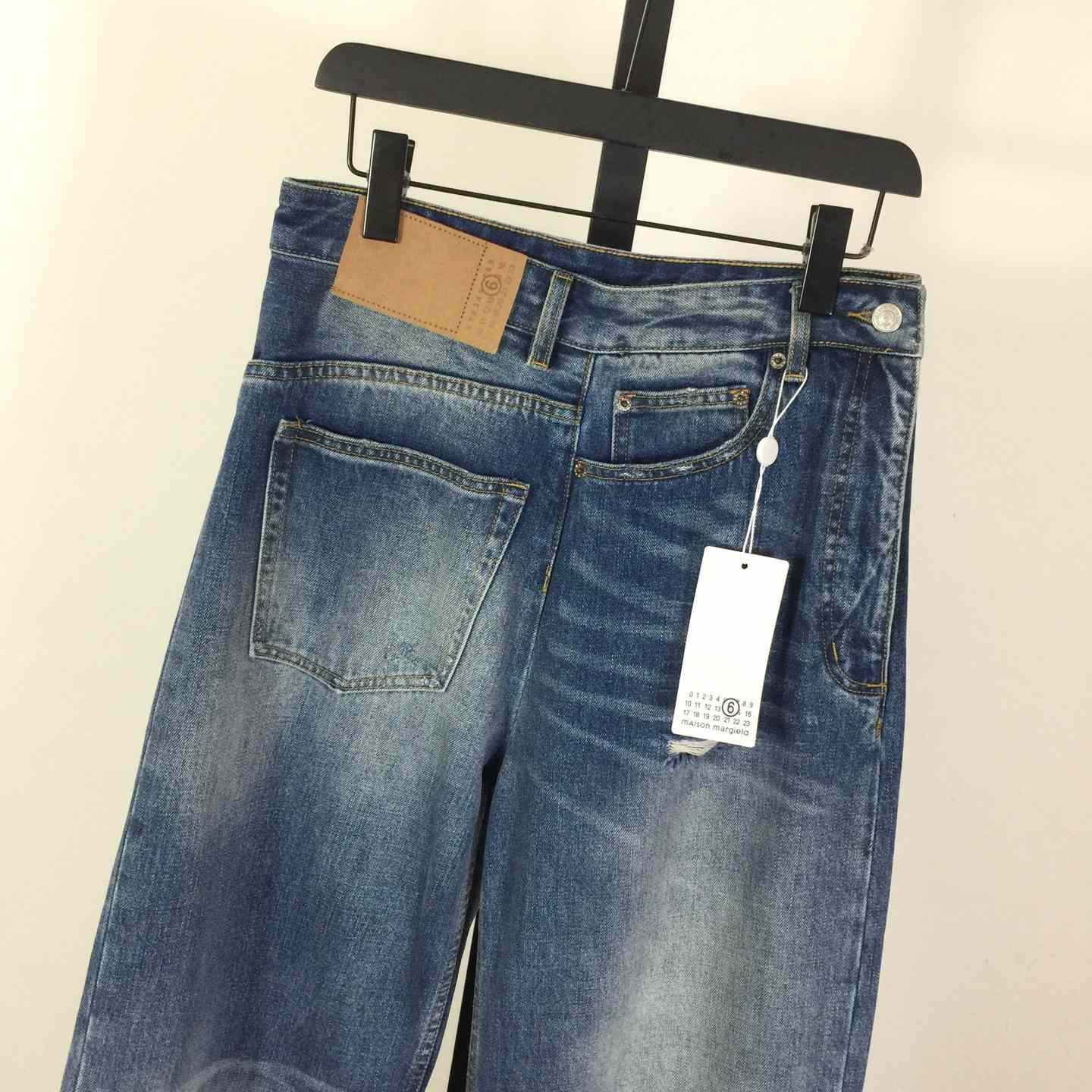 MM6 Maison Margiela Twist Wide Leg Jeans - PerfectKickZ